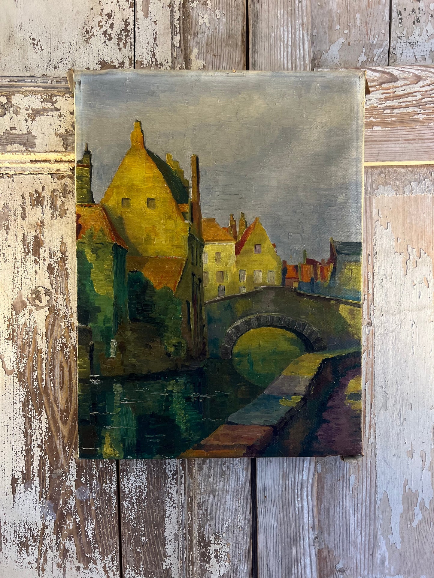Belgian Oil on Canvas Painting