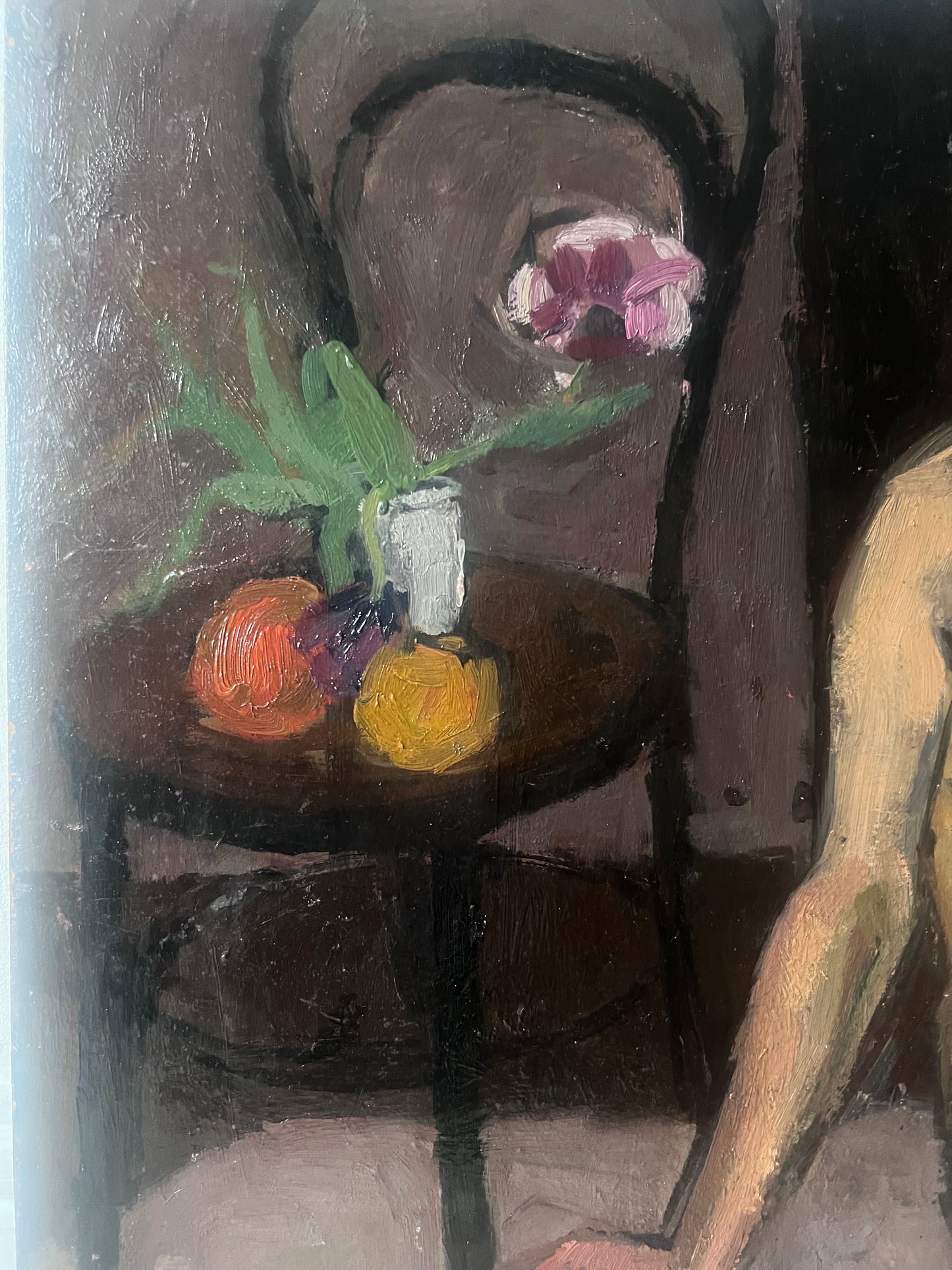 Beautiful female nude oil painting