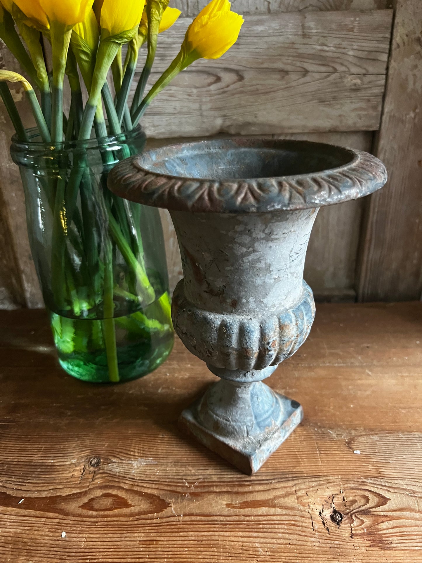 Pale Blue Old French Urn