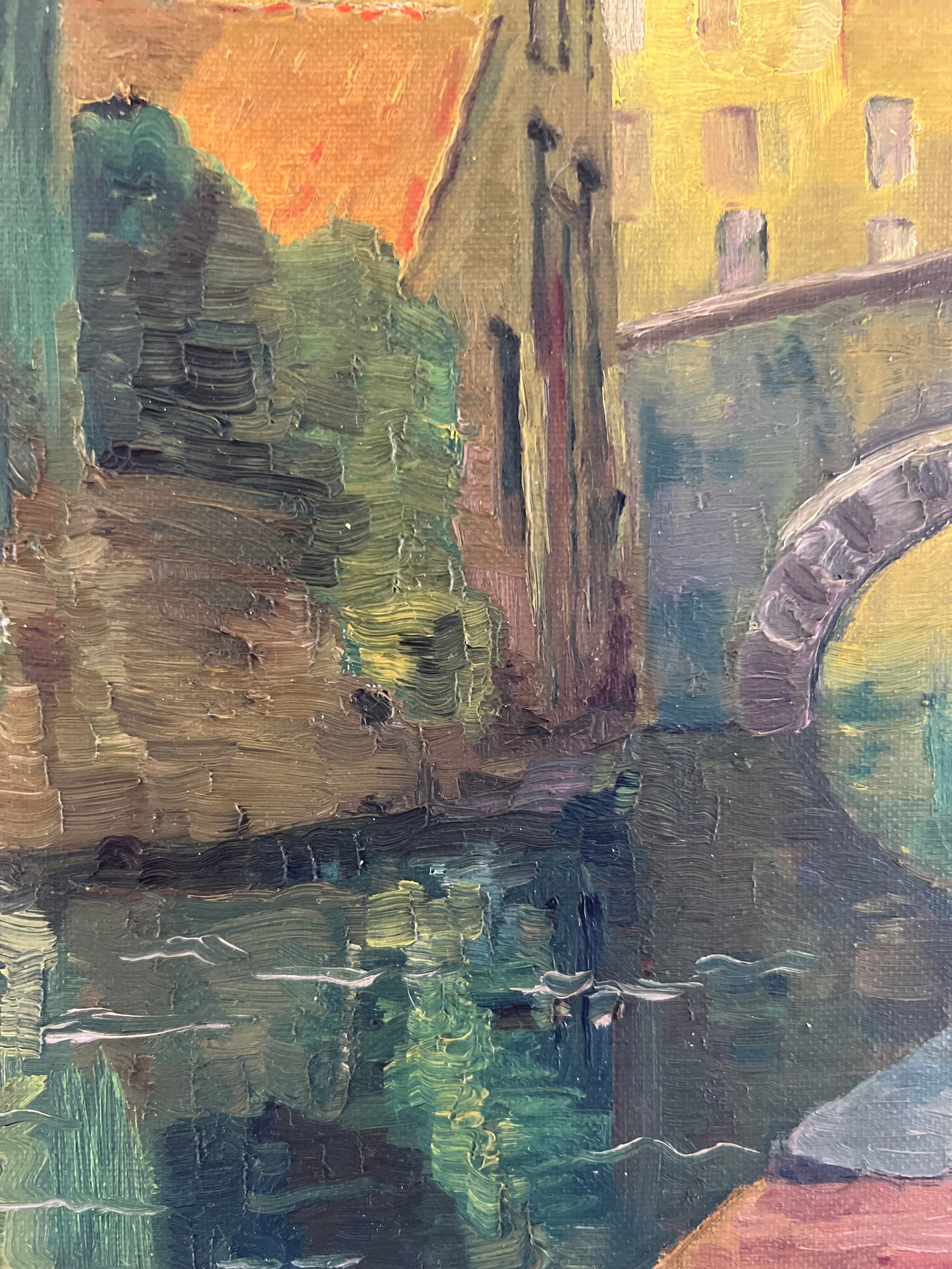 Belgian Oil on Canvas Painting