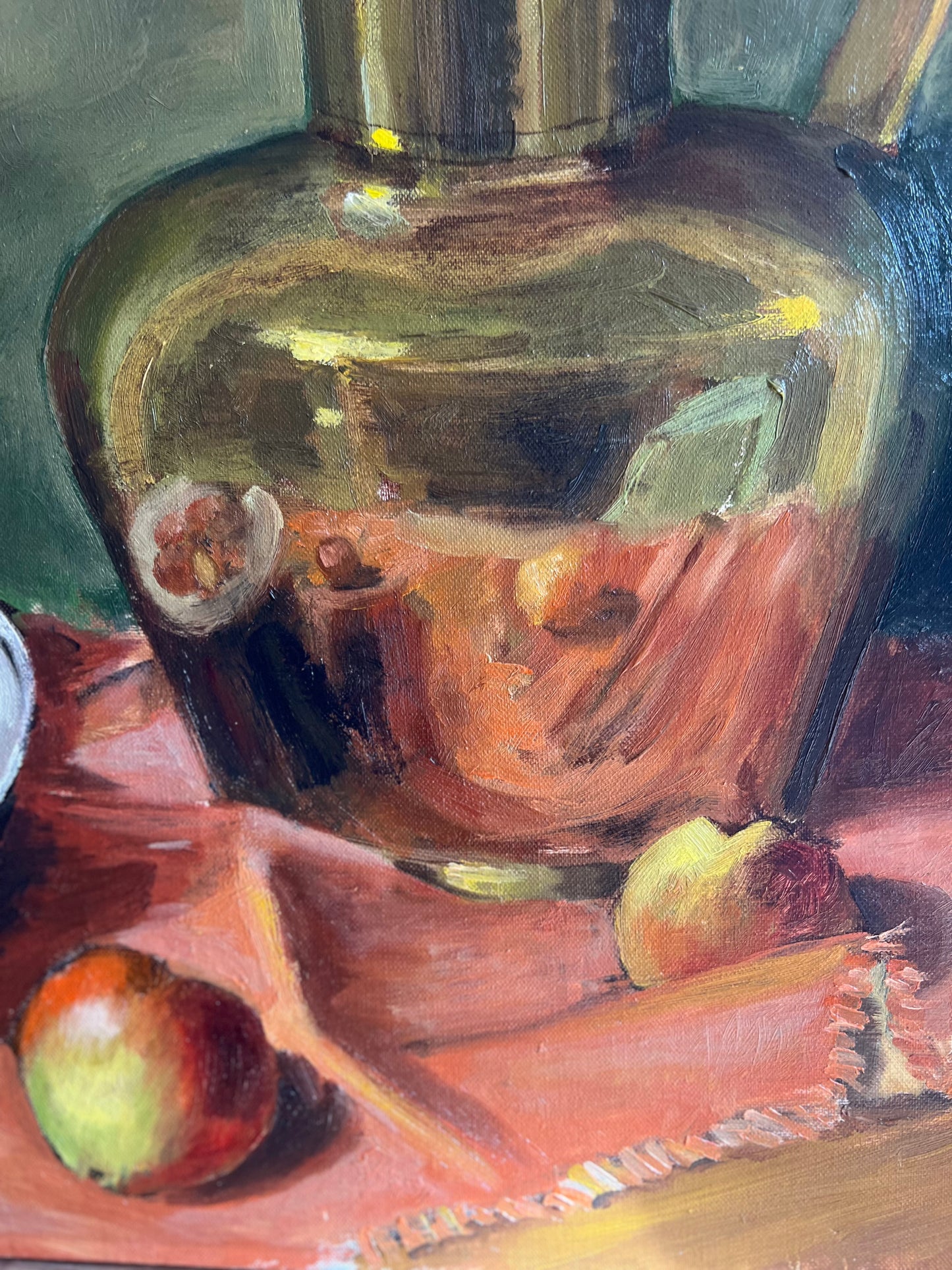 Large French Oil on Canvas Still Life Painting