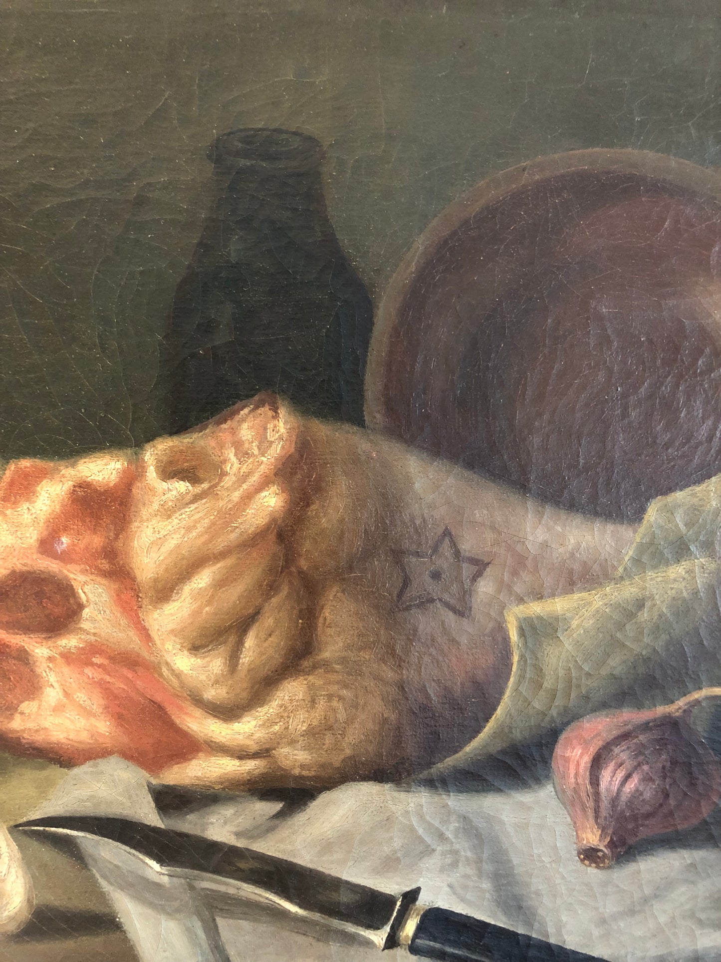 French Mid 19th Century Wonderful oil on canvas still life painting