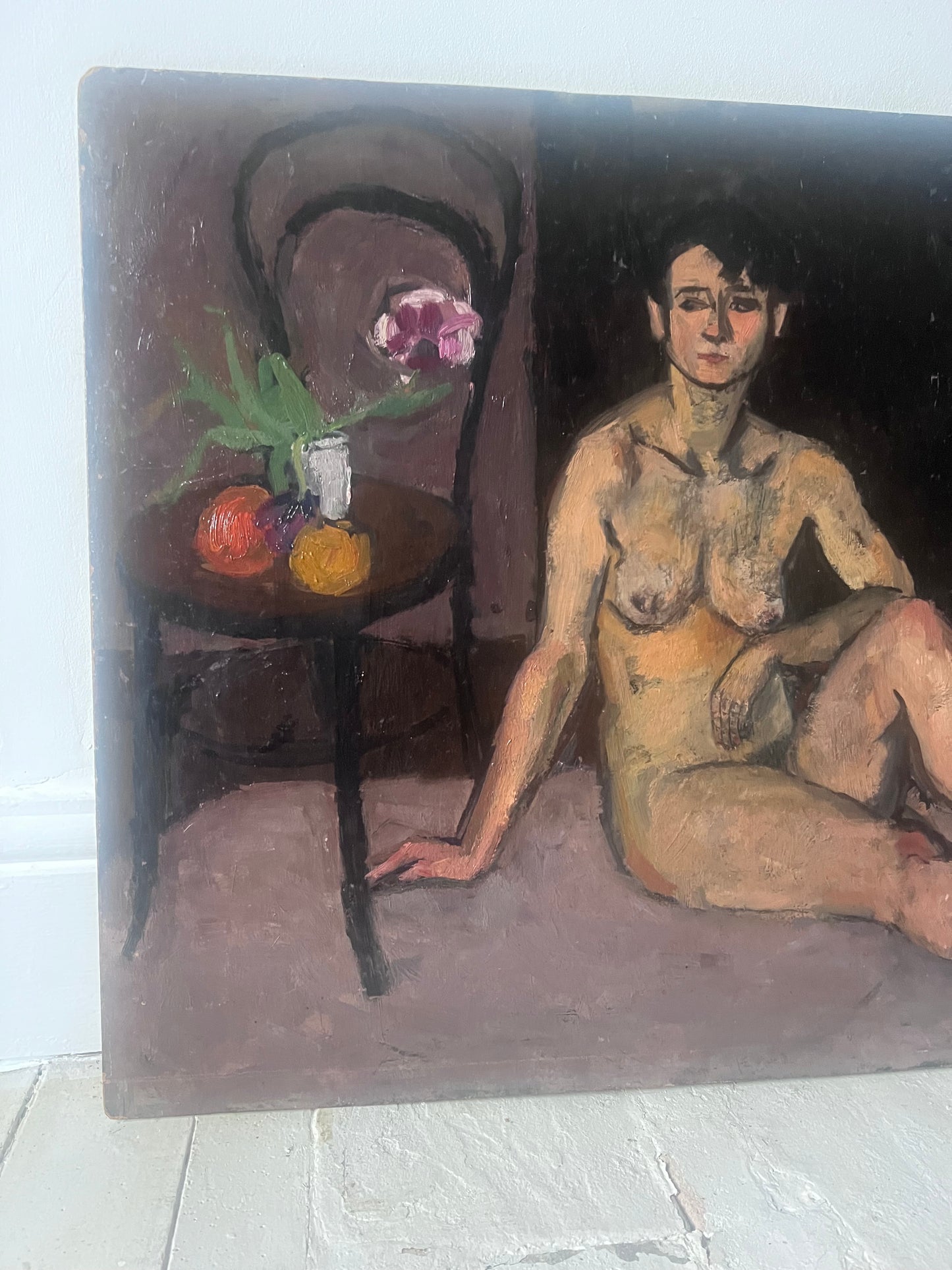 Beautiful female nude oil painting