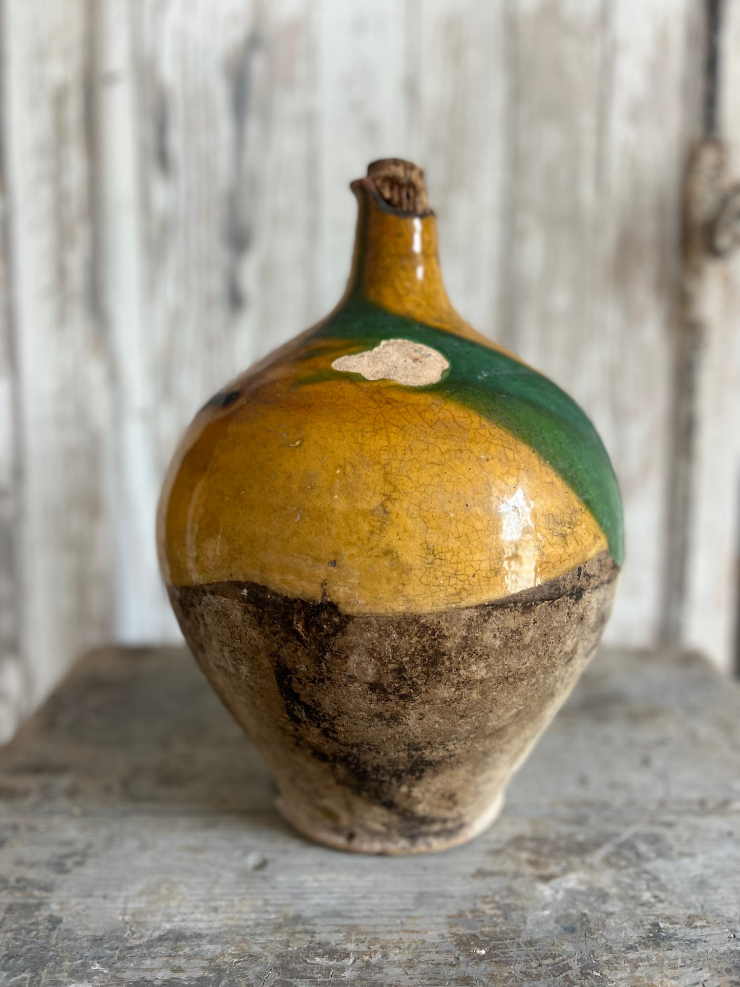 Ultra Rare 19th Century Large Olive Oil Jug Exclusive to Beziers