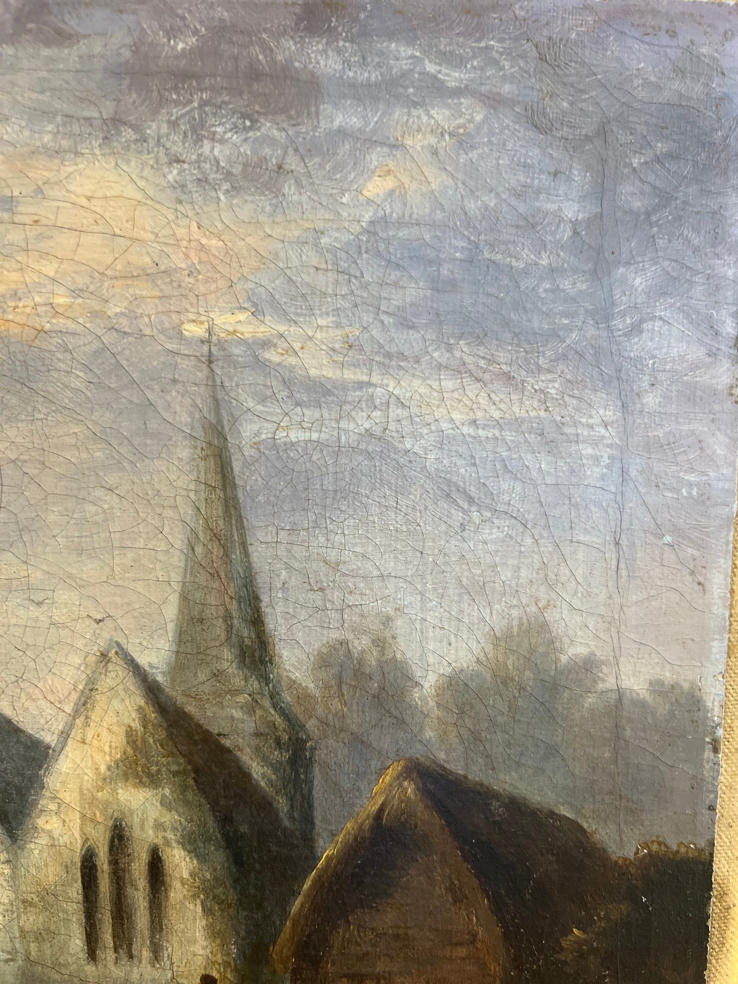 RESERVED! Rescued! French 19th Century Oil Painting