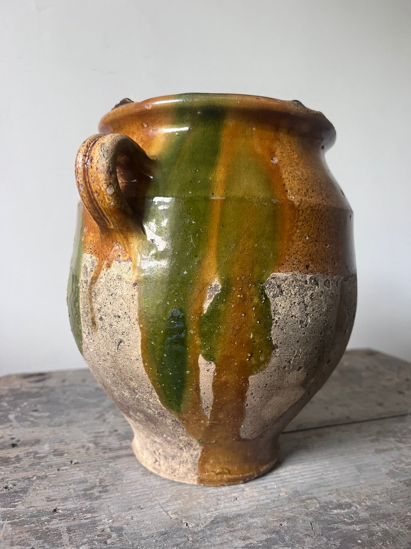 French Antique Confit Pot with one of the best glazes you’ll ever see
