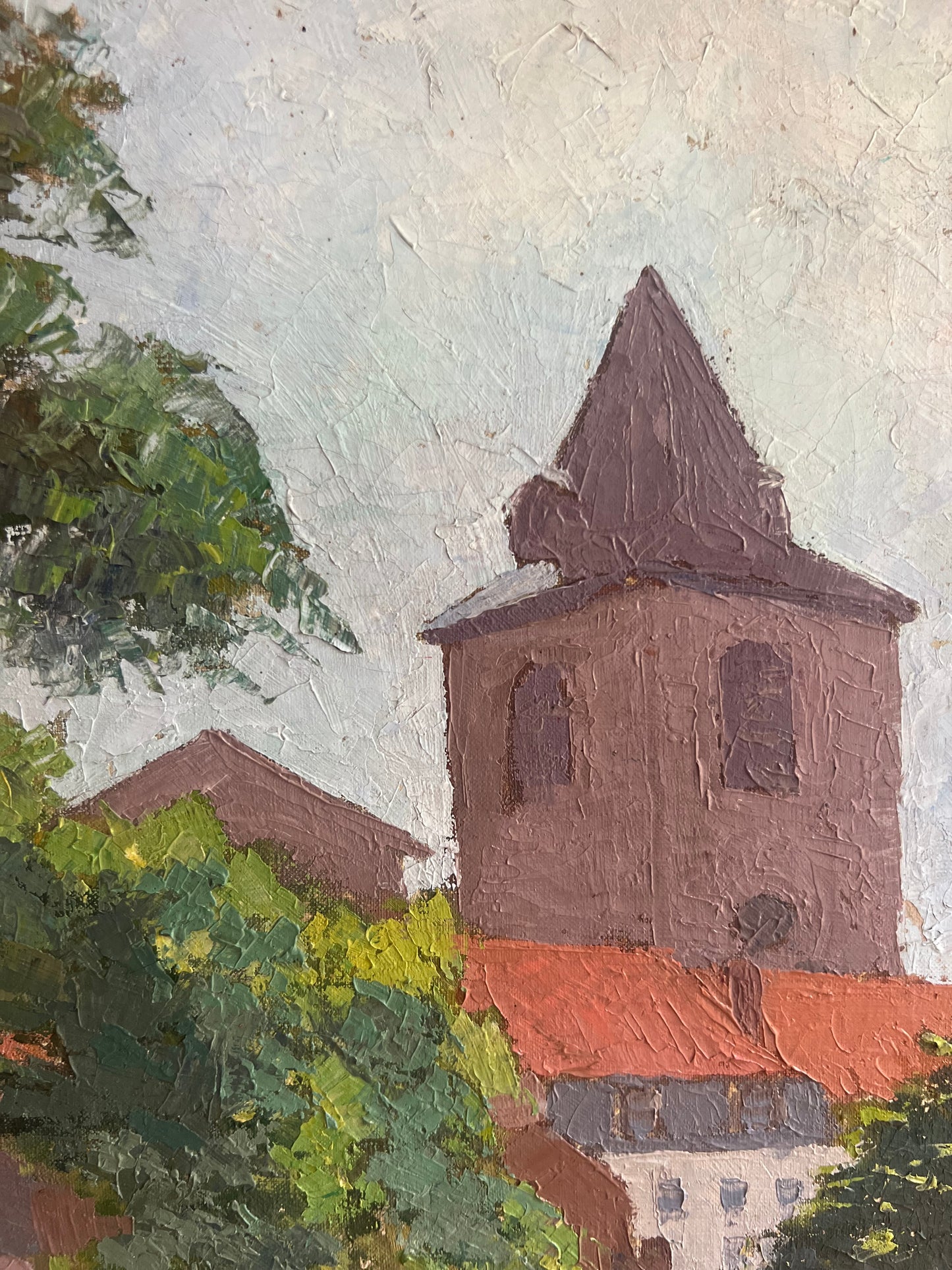 French Impressionist Oil on Canvas Painting