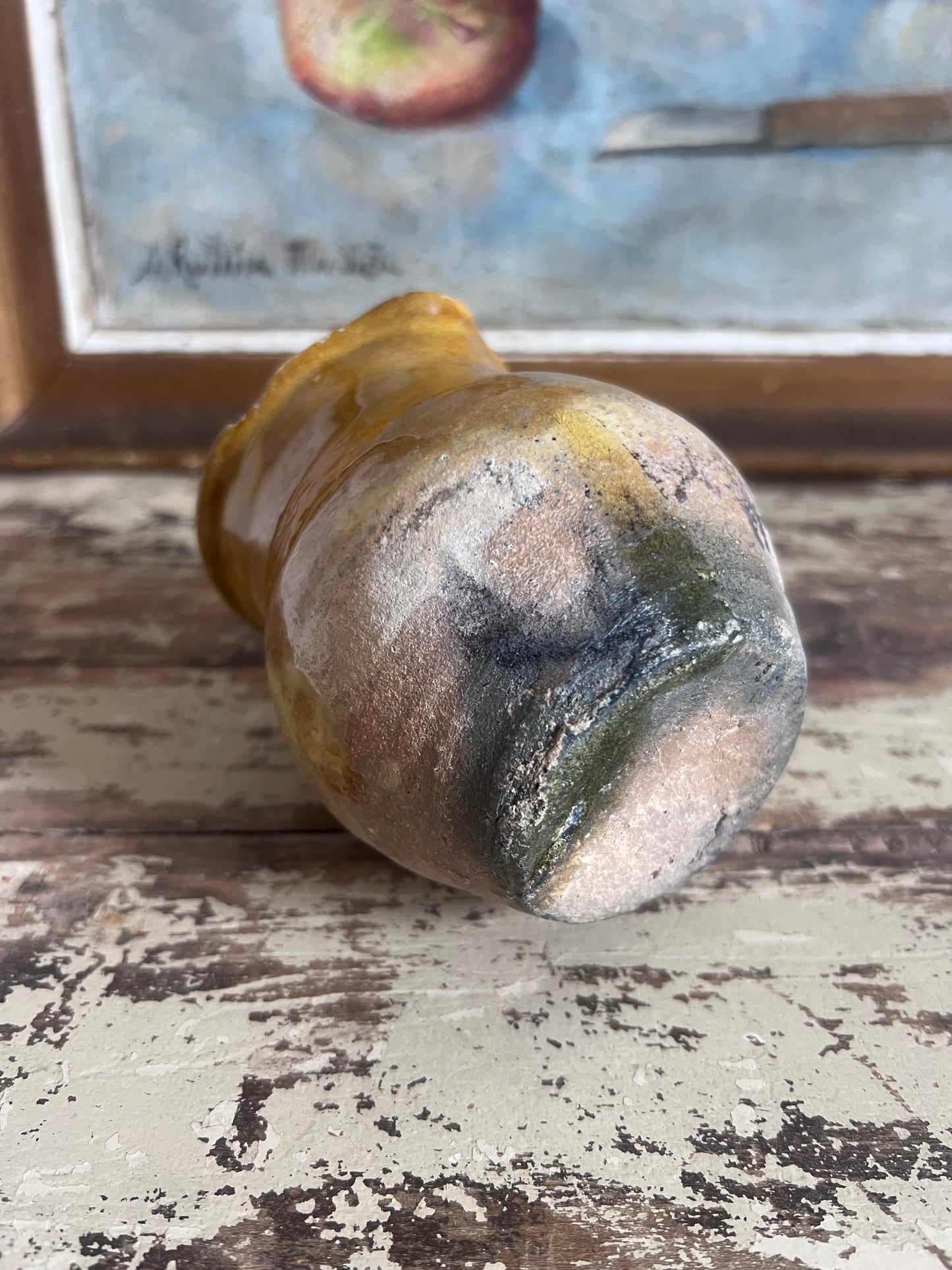 Small French Glazed cooking pot