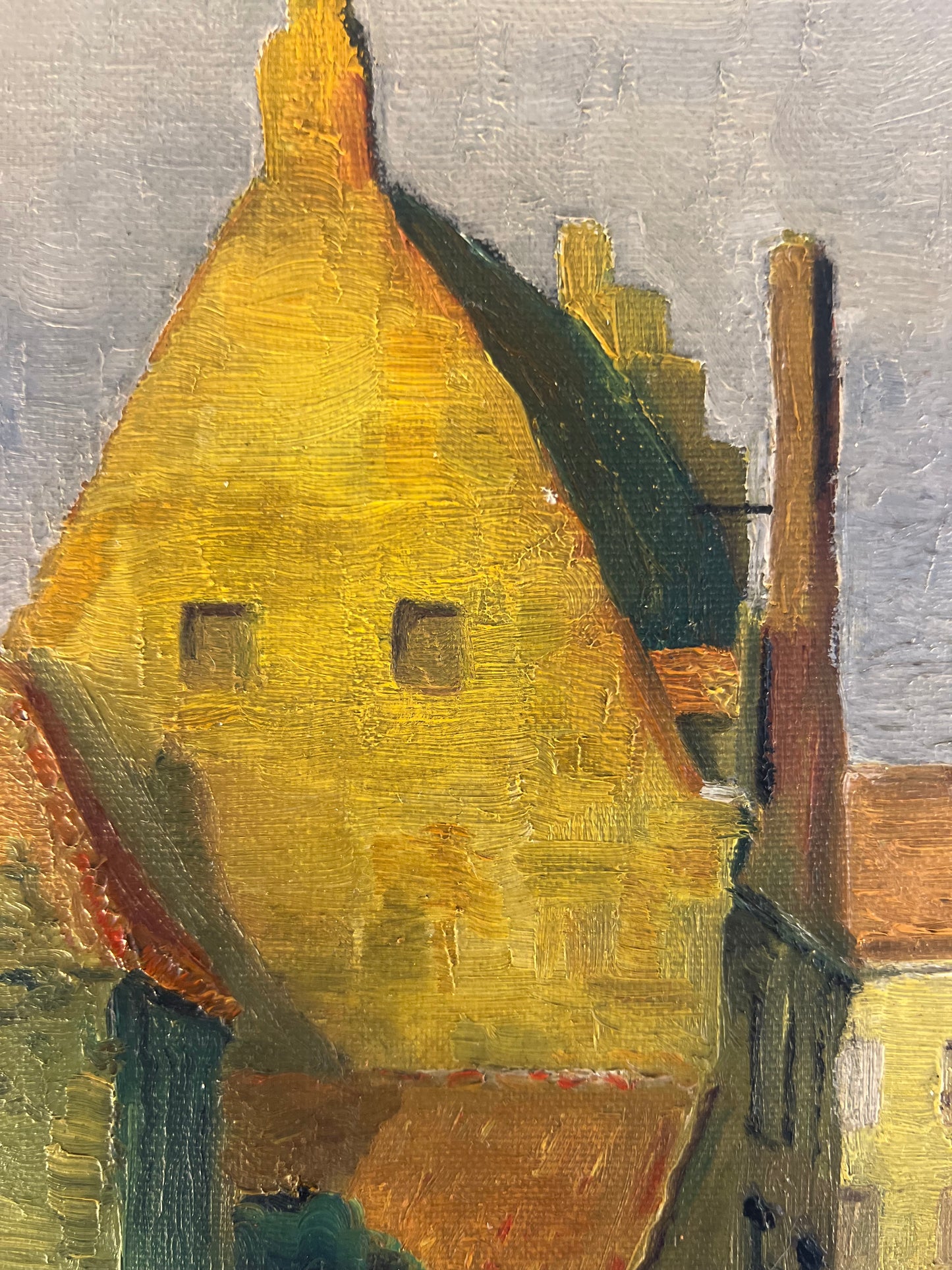 Belgian Oil on Canvas Painting