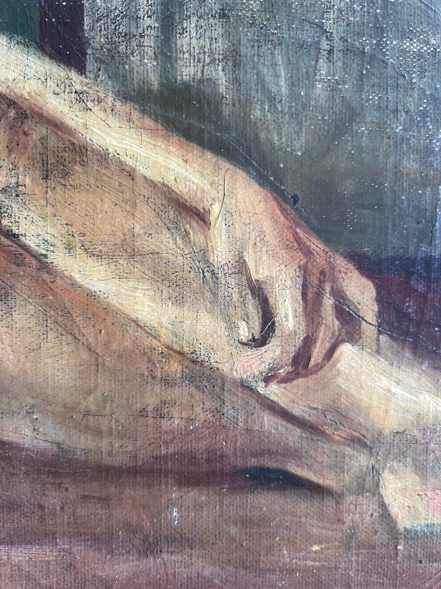 Legs Oil Painting mounted on board