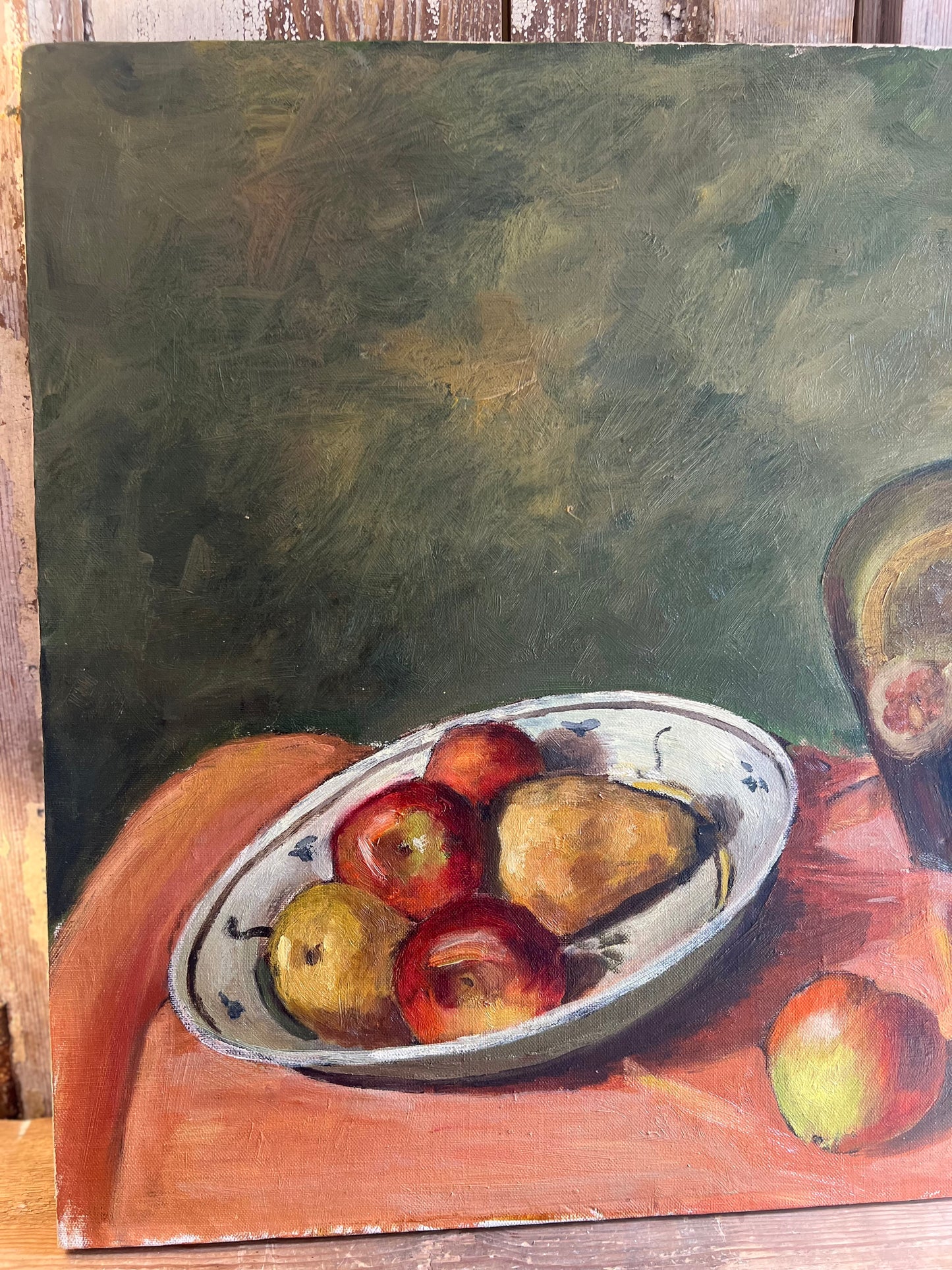 Large French Oil on Canvas Still Life Painting