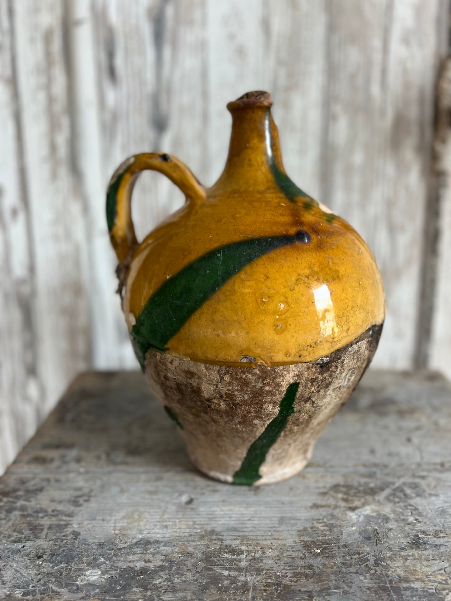Ultra Rare 19th Century Large Olive Oil Jug Exclusive to Beziers