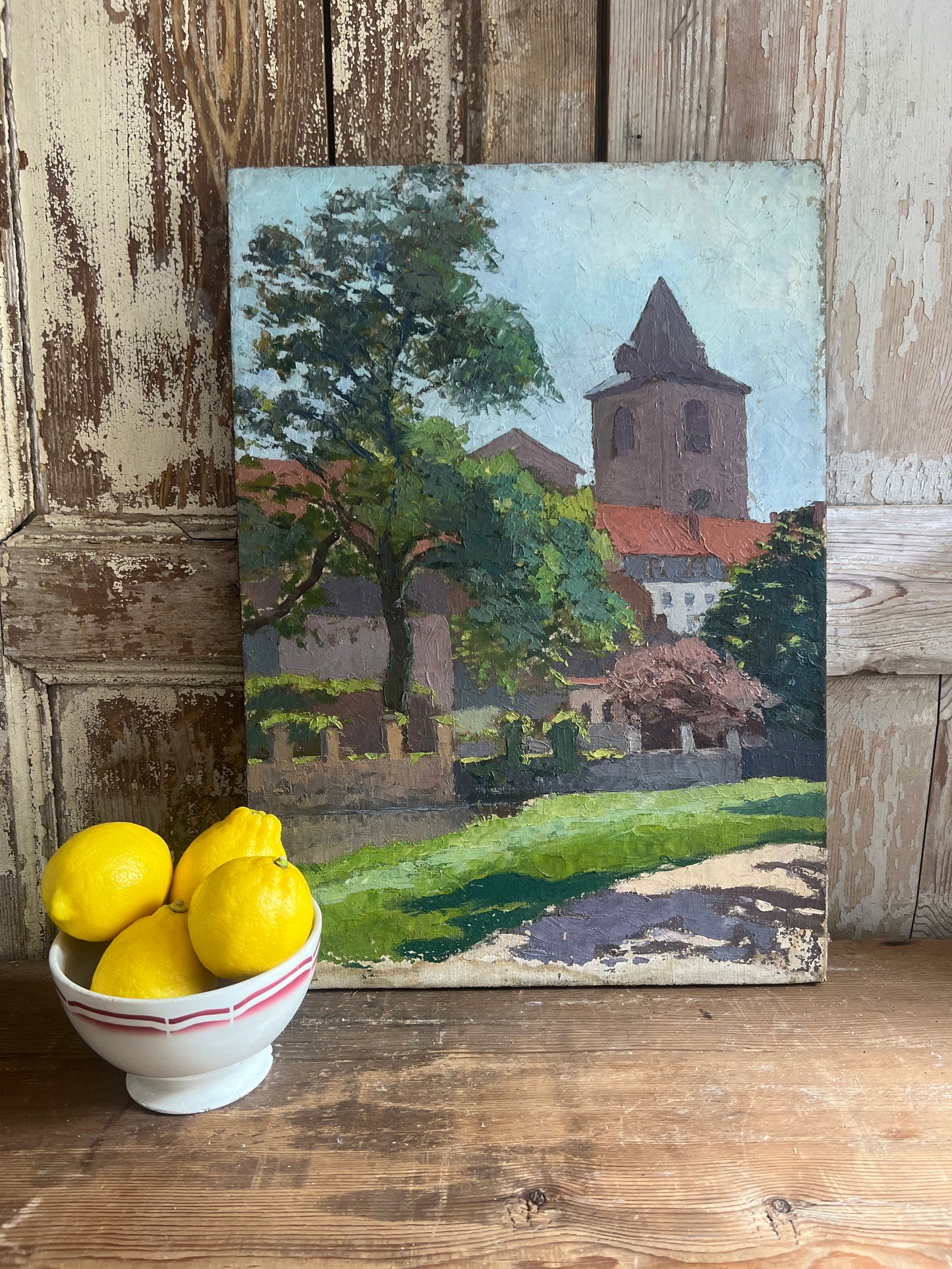 French Impressionist Oil on Canvas Painting