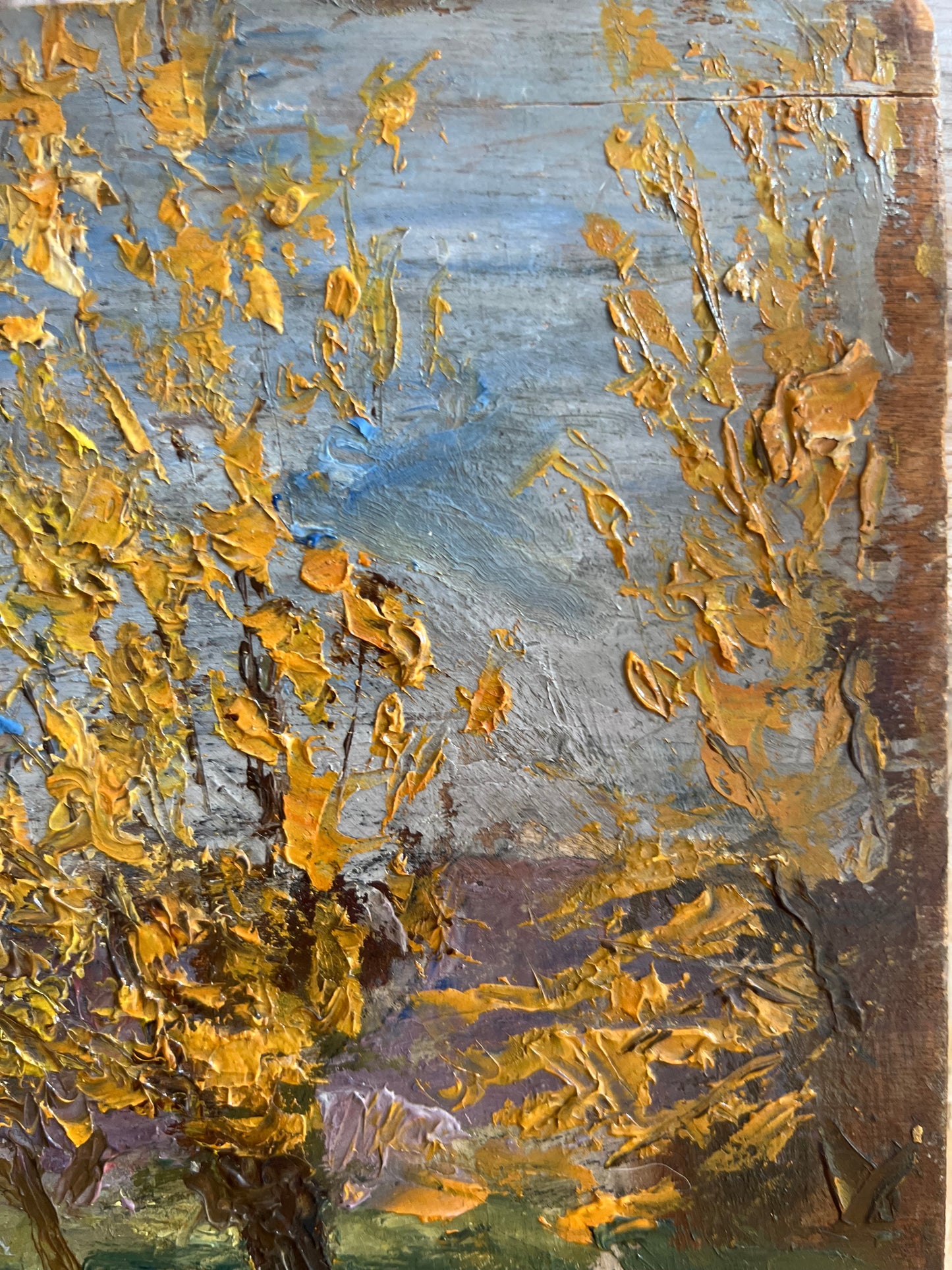 Thick Impasto French Landscape Oil Painting
