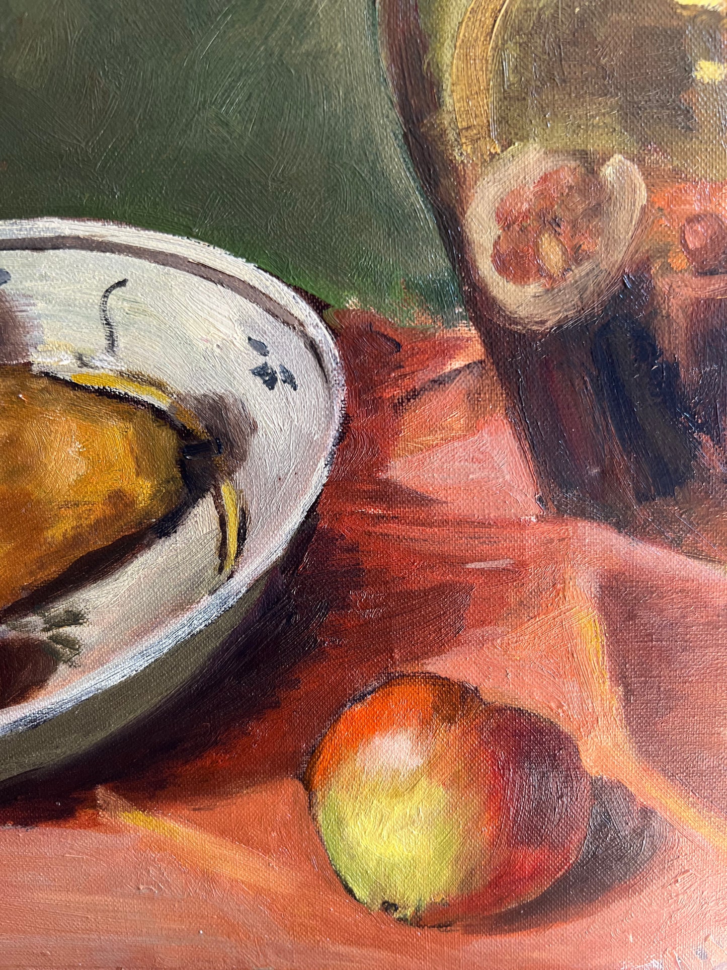 Large French Oil on Canvas Still Life Painting