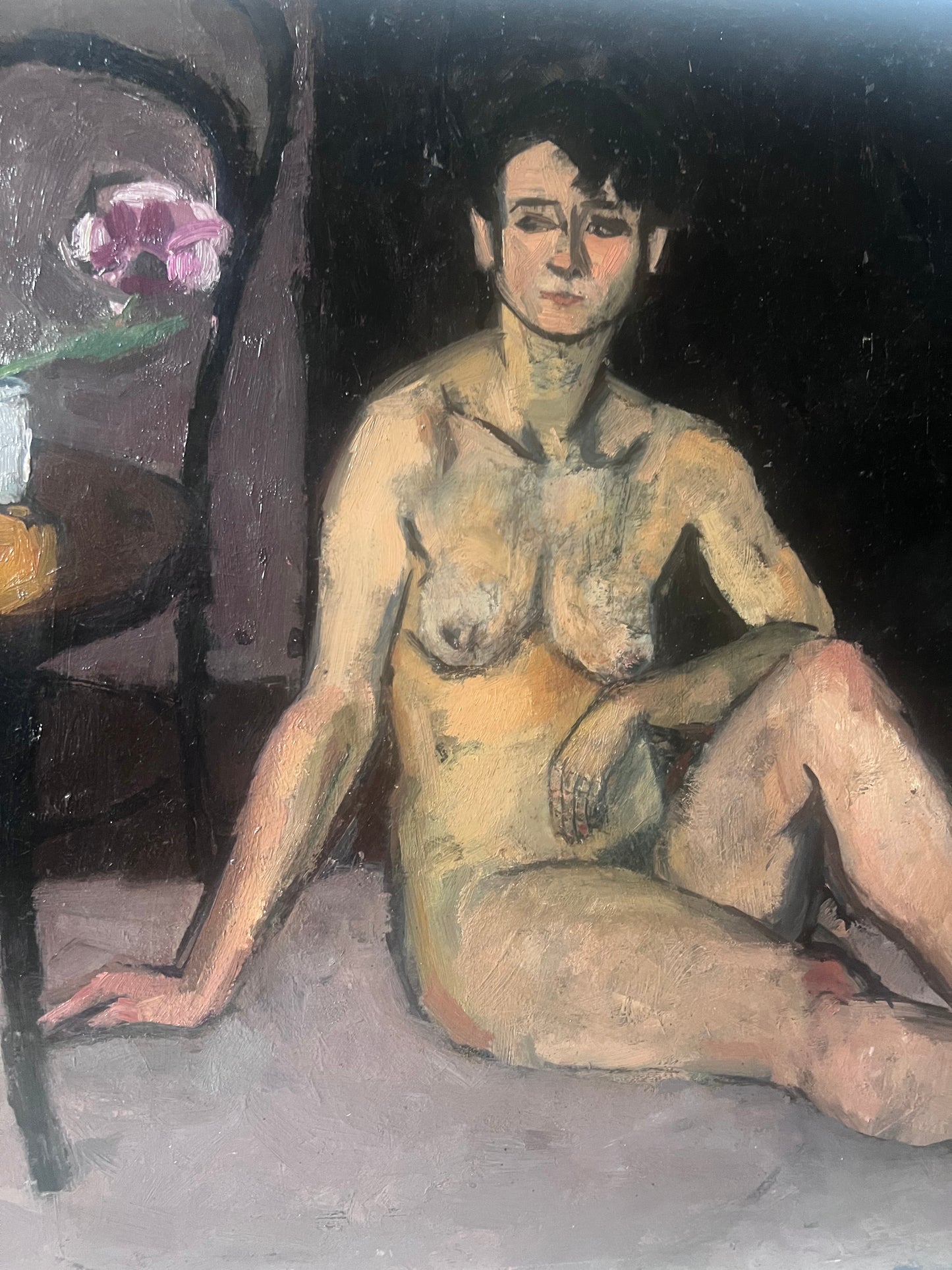 Beautiful female nude oil painting