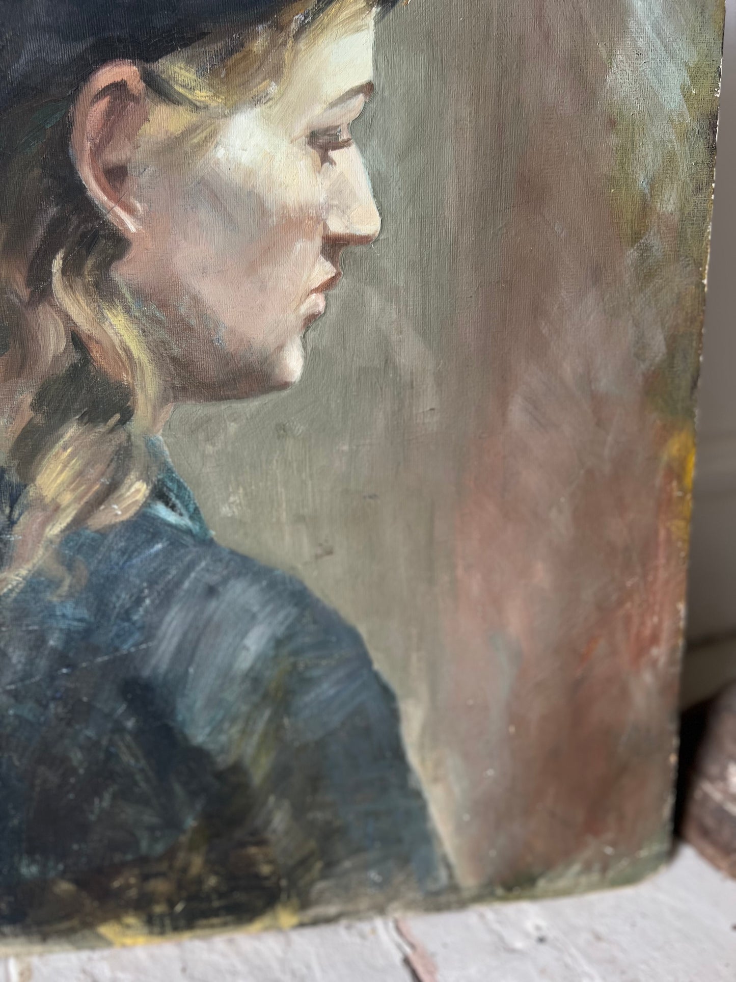 Double sided French Portrait Oil Painting