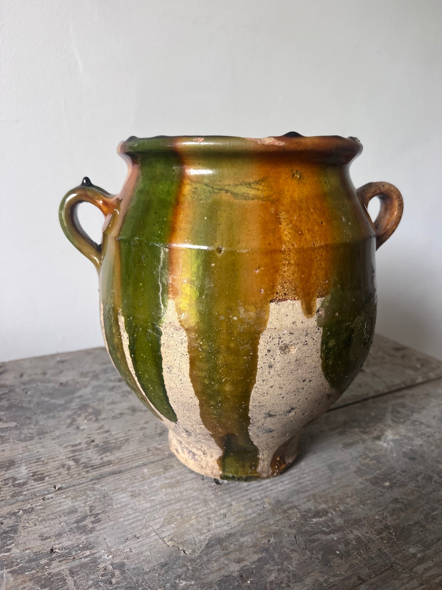 French Antique Confit Pot with one of the best glazes you’ll ever see