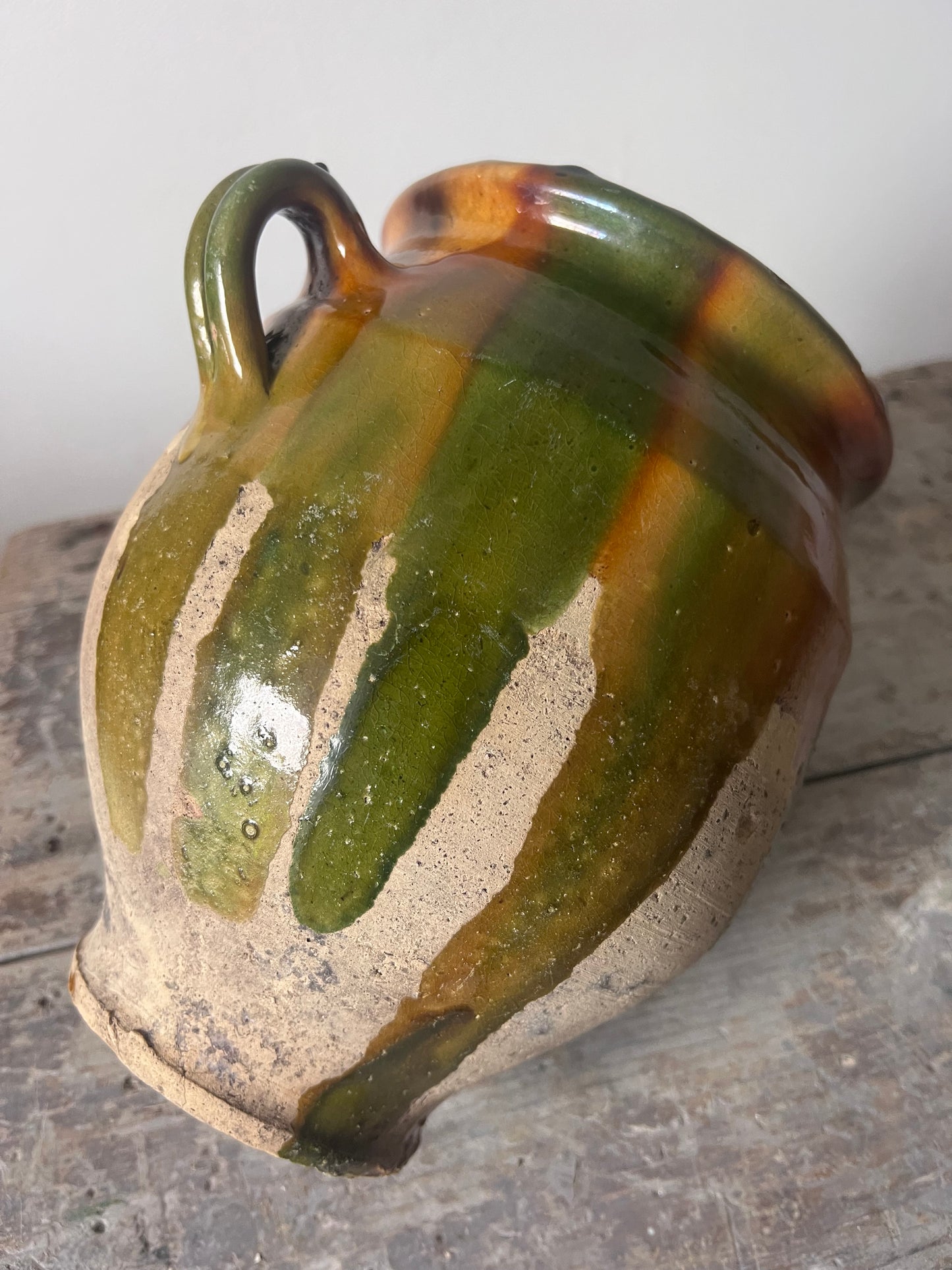 French Antique Confit Pot with one of the best glazes you’ll ever see