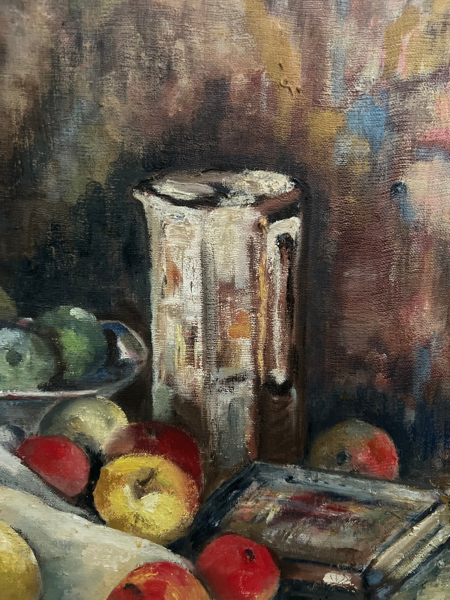 1950’s French Cezanne-esque Still Life Oil Painting