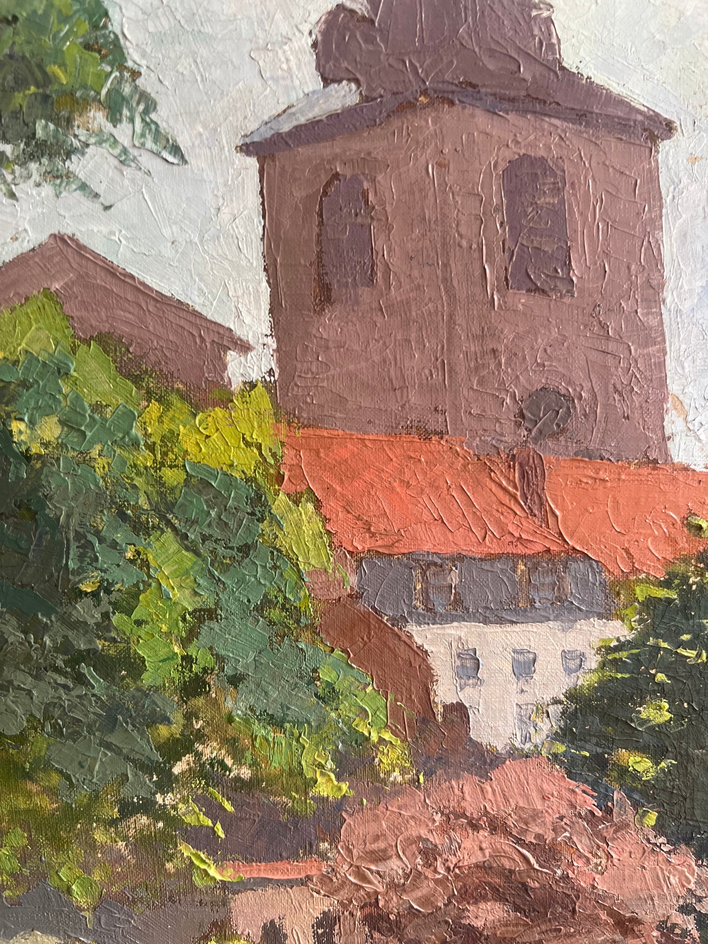 French Impressionist Oil on Canvas Painting