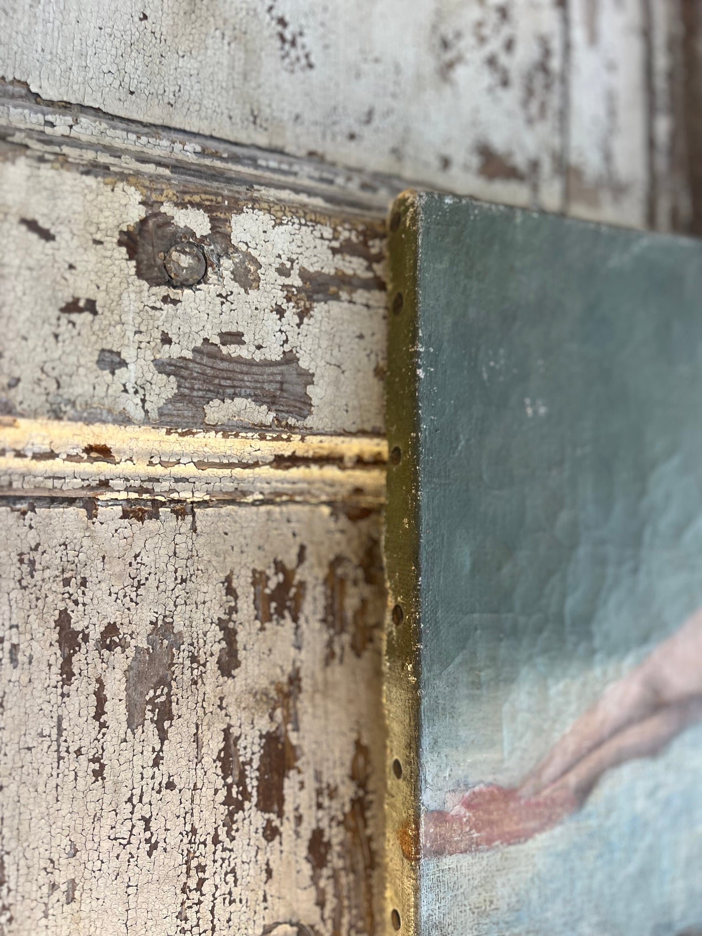 French 1920’s Female Nude Oil On Canvas Painting