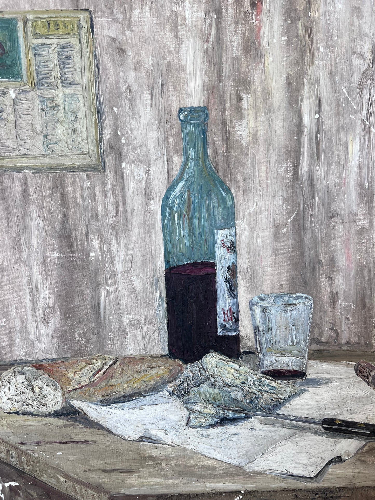 Vintage French Still Life Oil Painting perfect Kitchen Picture