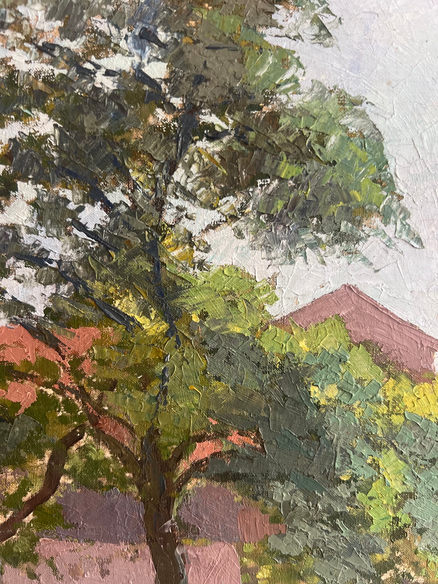 French Impressionist Oil on Canvas Painting