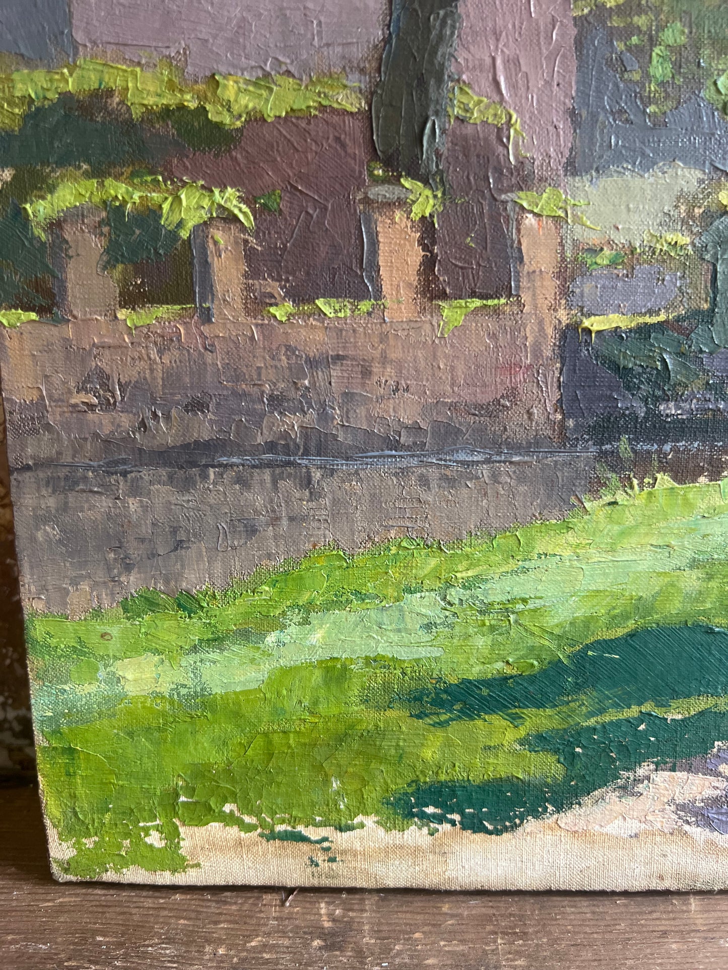 French Impressionist Oil on Canvas Painting