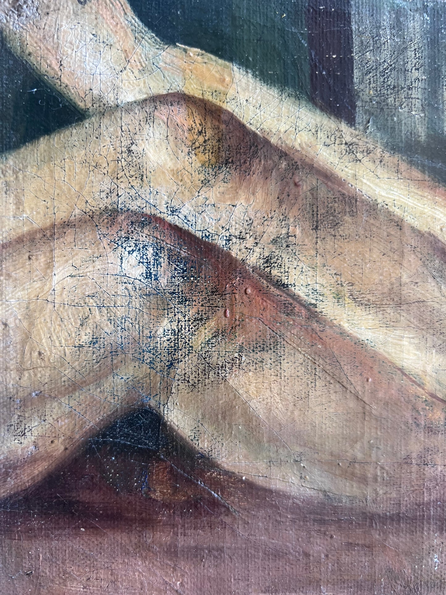 Legs Oil Painting mounted on board