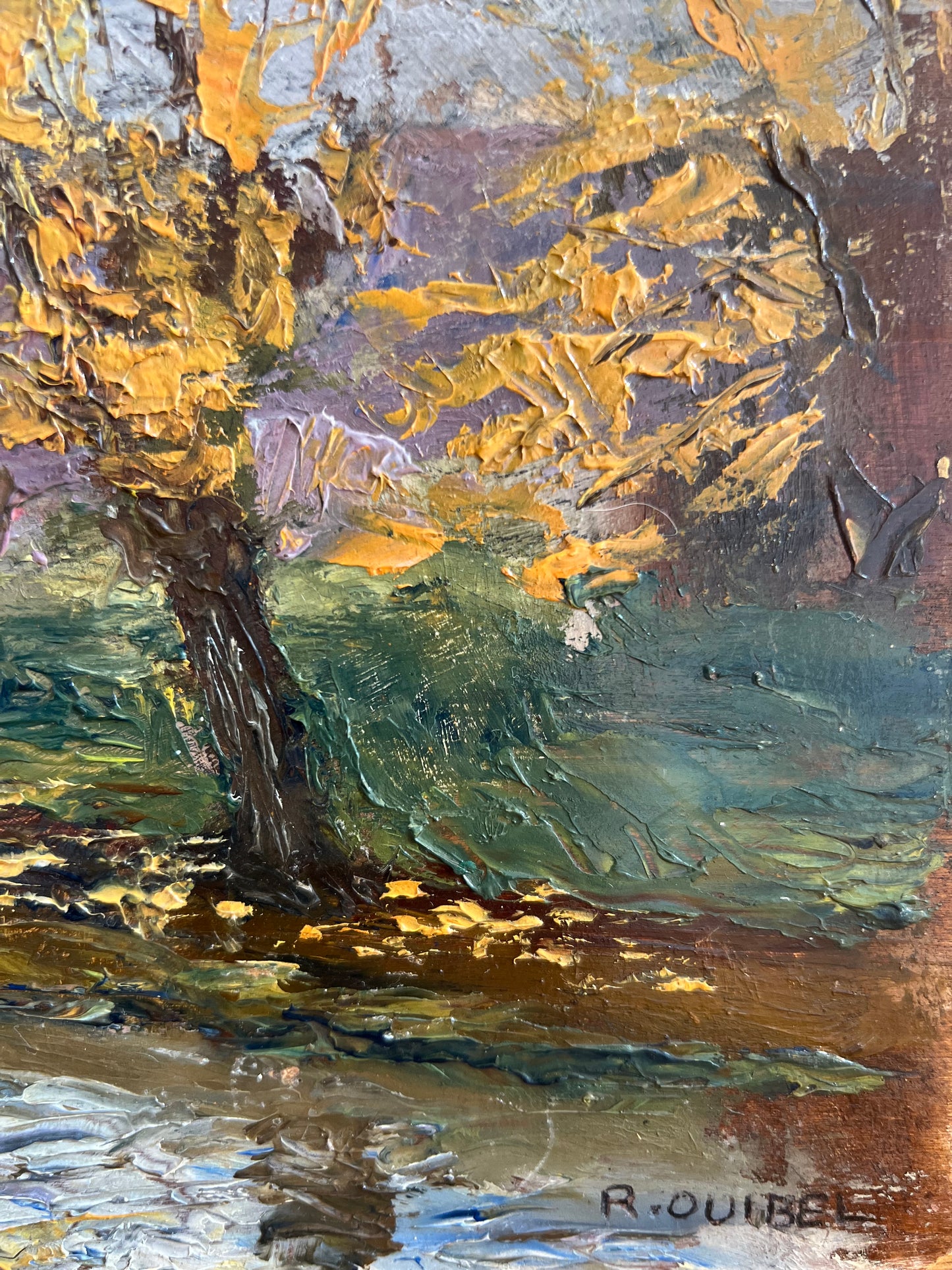 Thick Impasto French Landscape Oil Painting