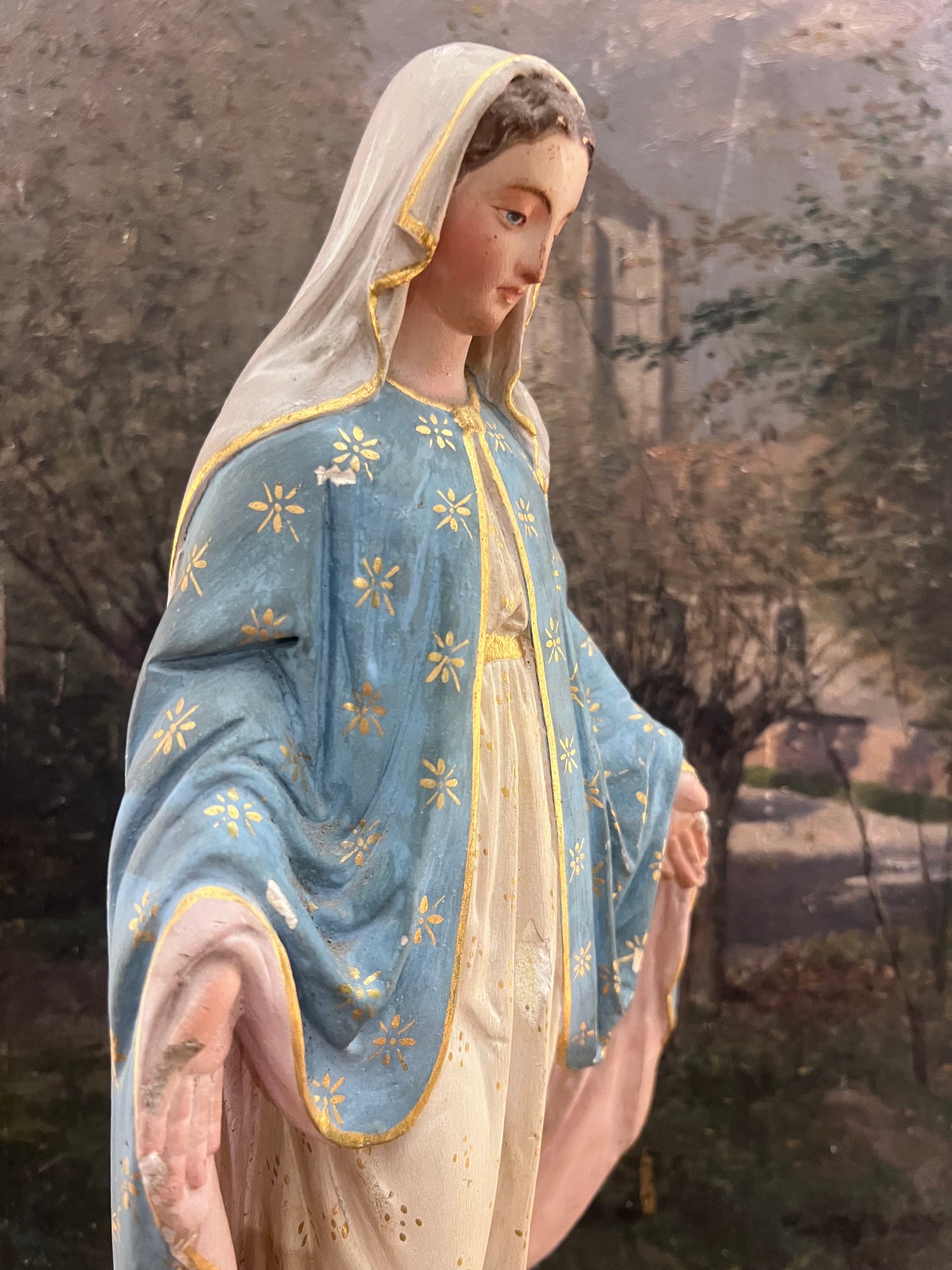 Beautiful old French Madonna Figure