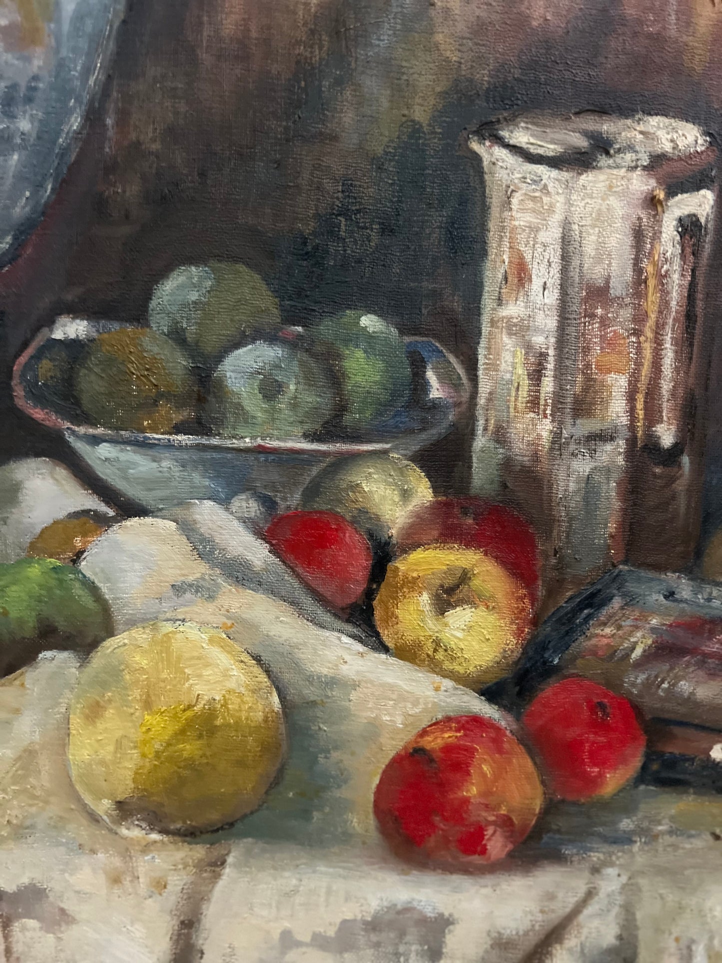 1950’s French Cezanne-esque Still Life Oil Painting