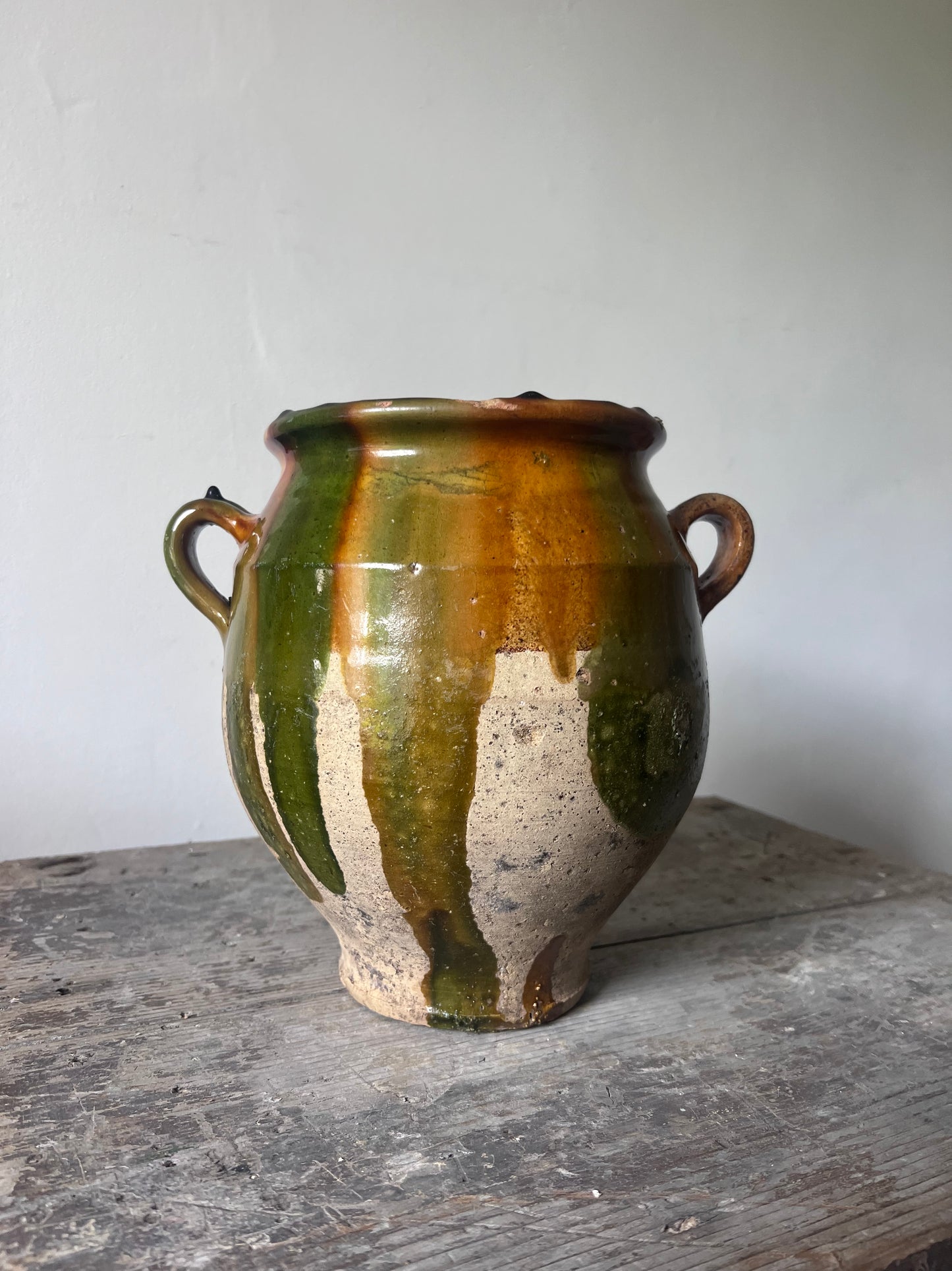 French Antique Confit Pot with one of the best glazes you’ll ever see