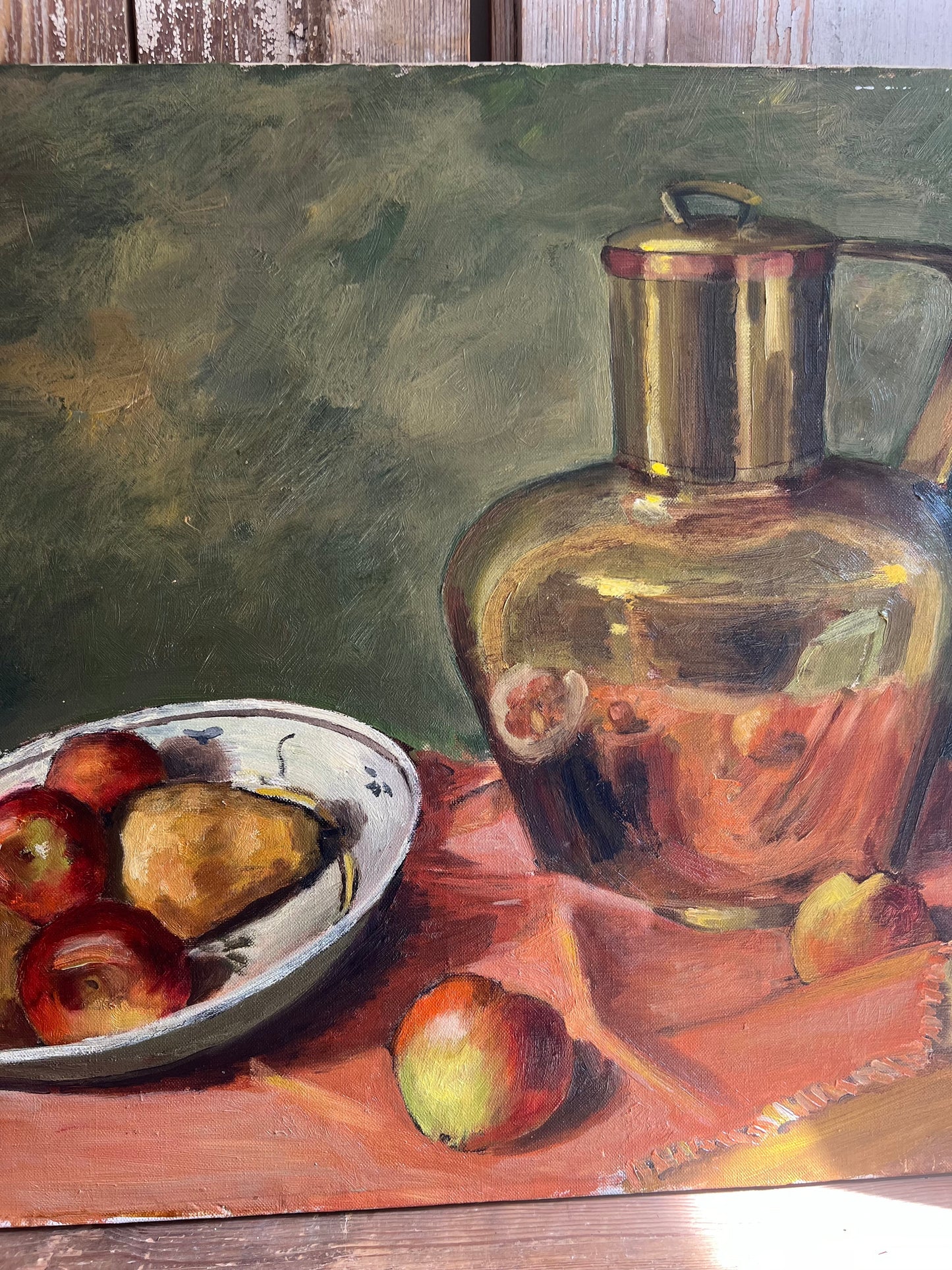 Large French Oil on Canvas Still Life Painting