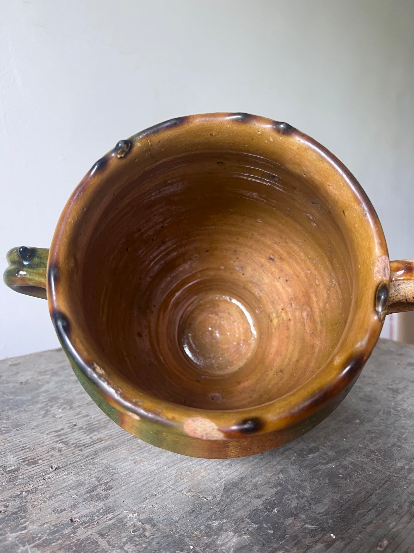 French Antique Confit Pot with one of the best glazes you’ll ever see