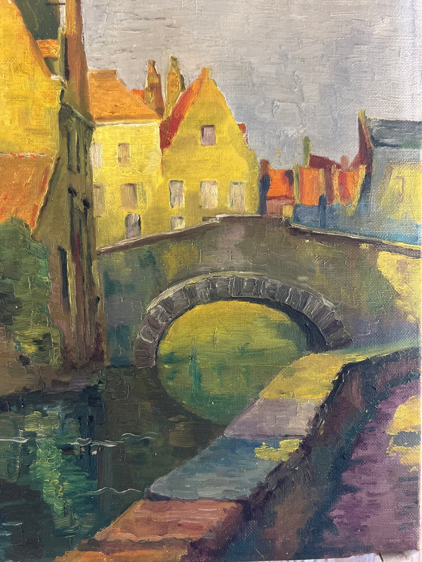 Belgian Oil on Canvas Painting