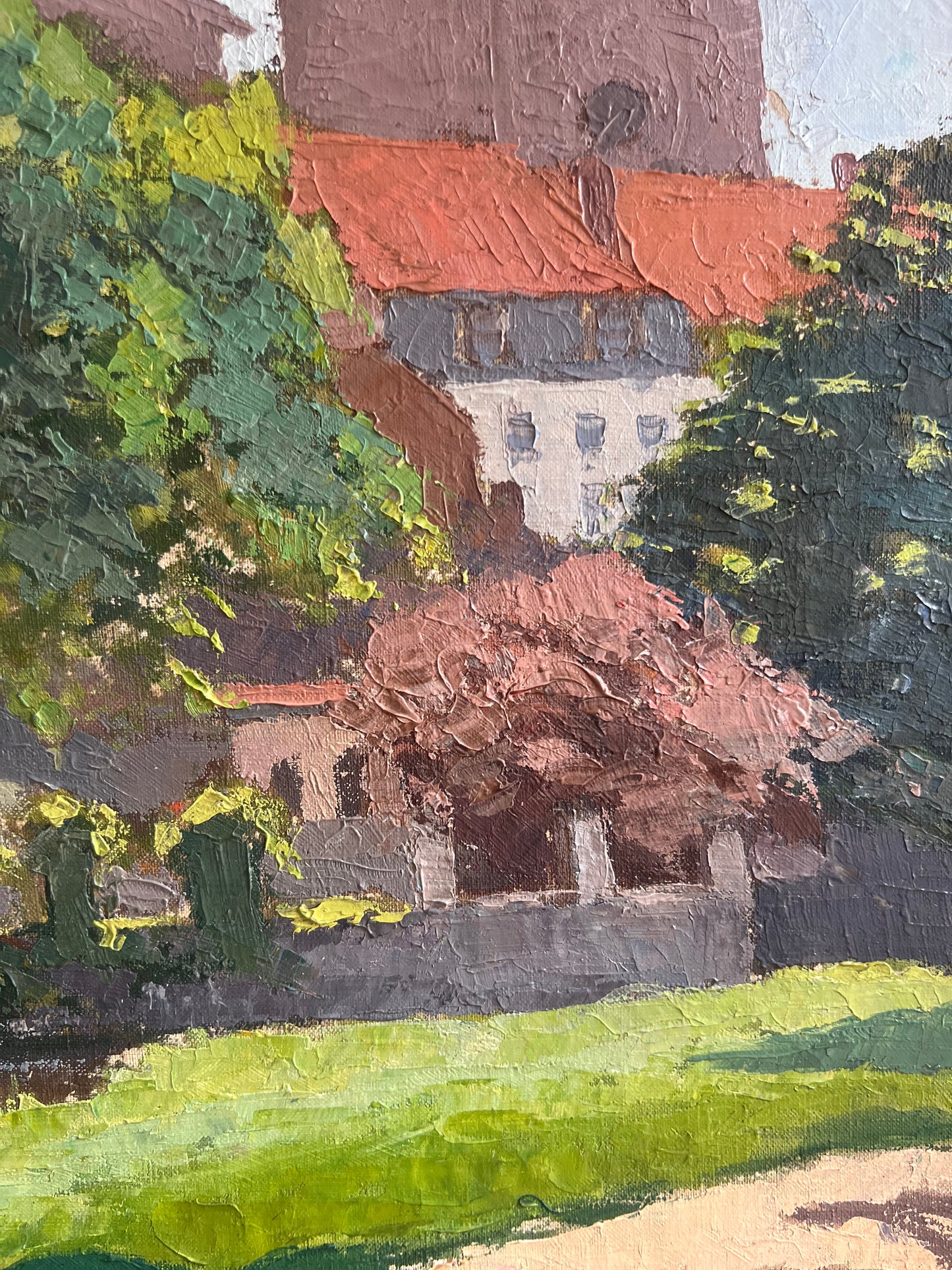 French Impressionist Oil on Canvas Painting