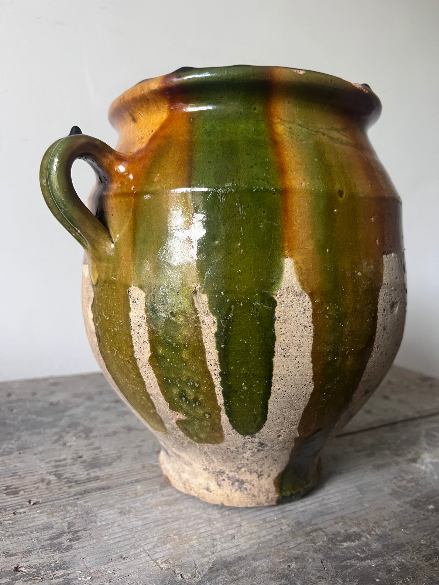French Antique Confit Pot with one of the best glazes you’ll ever see