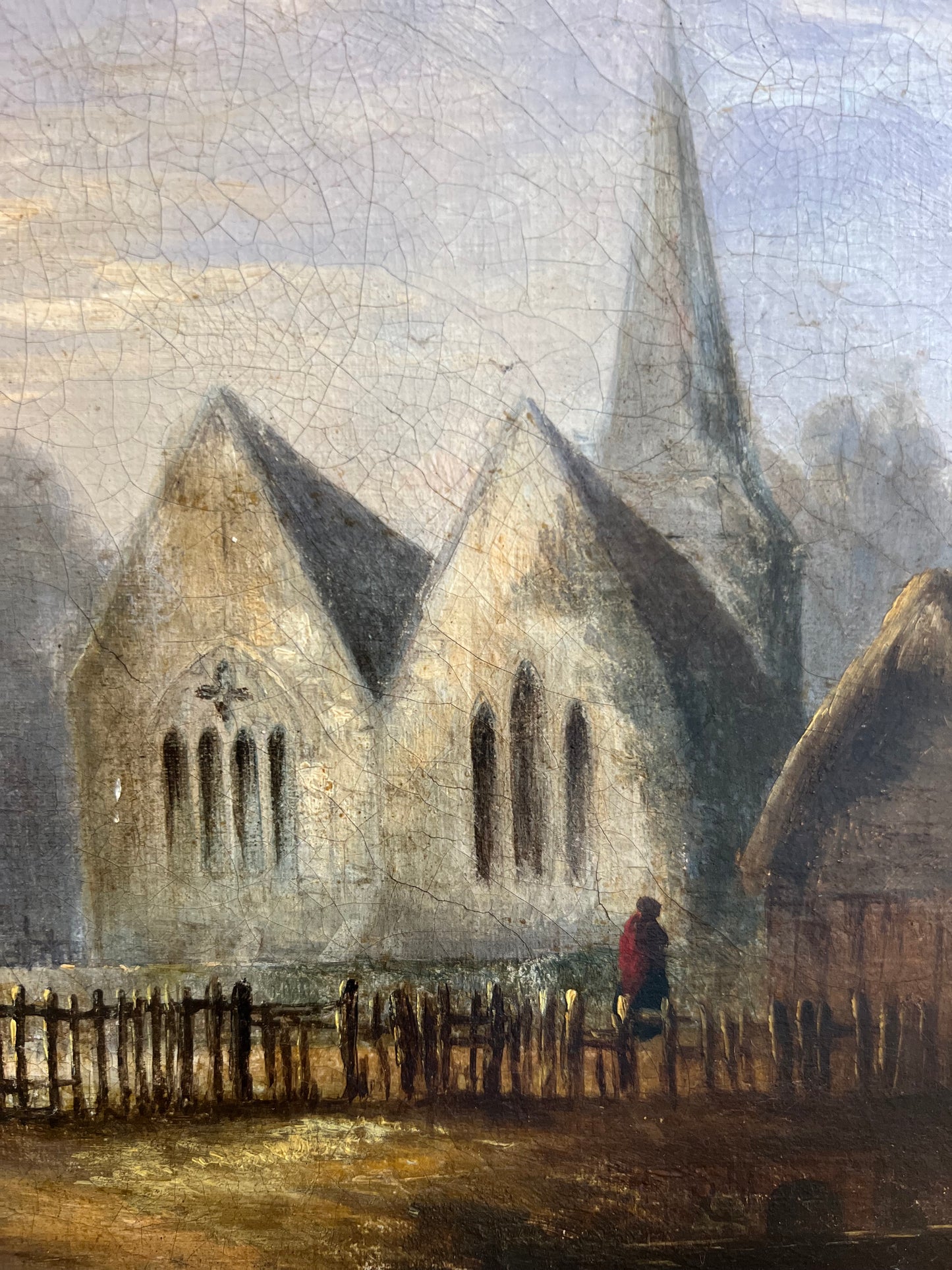 RESERVED! Rescued! French 19th Century Oil Painting