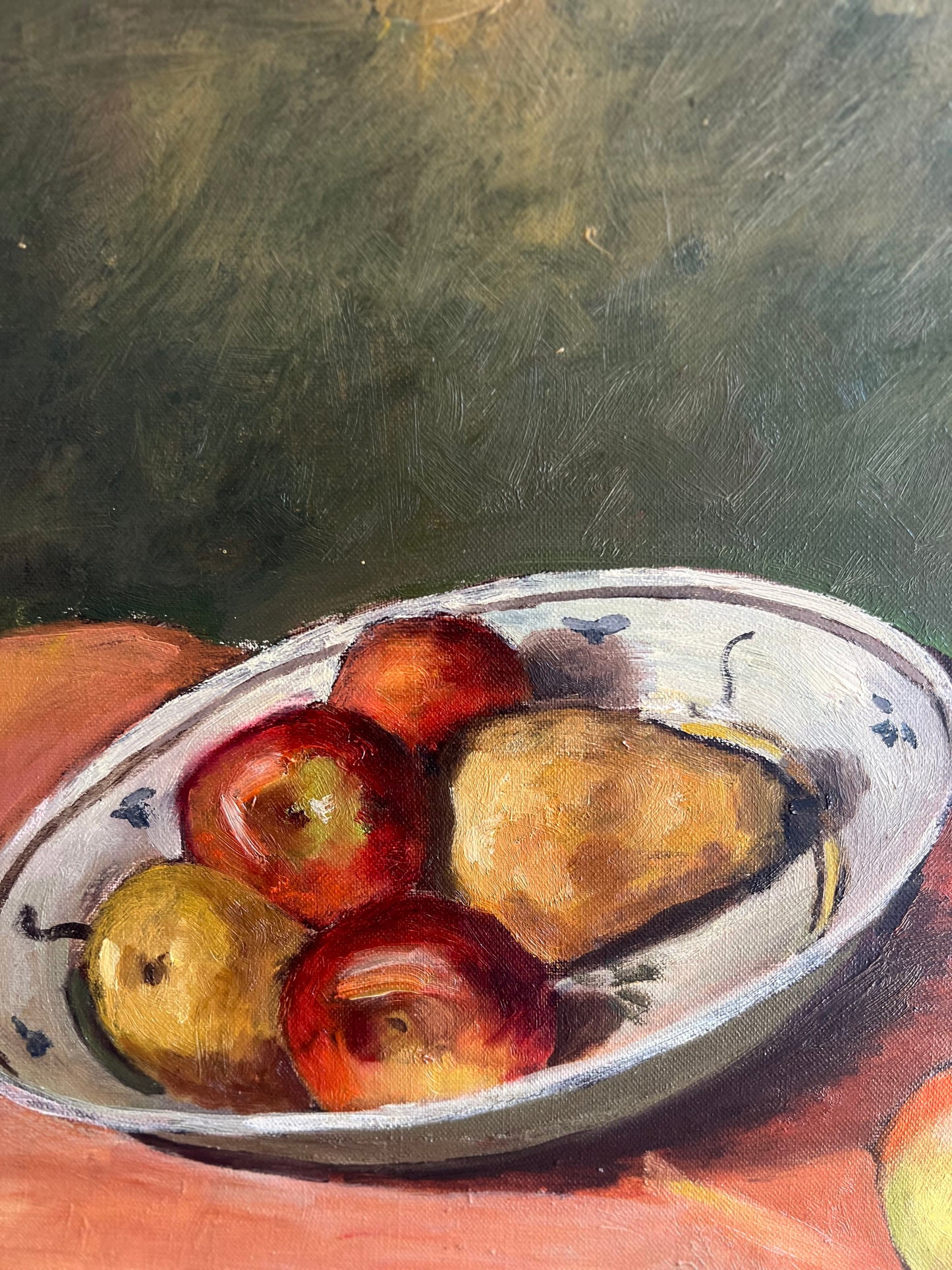 Large French Oil on Canvas Still Life Painting
