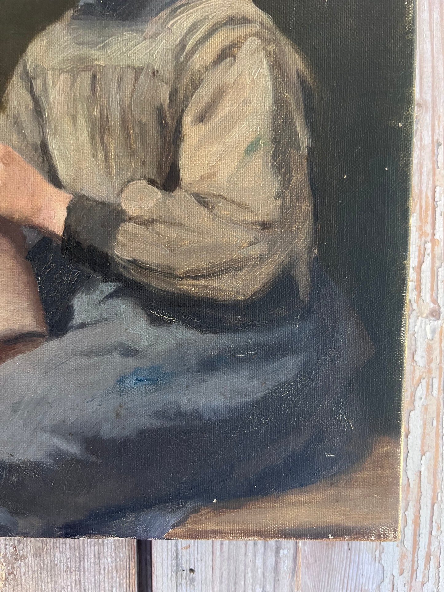 French 19th Century Portrait of a Girl Oil Painting
