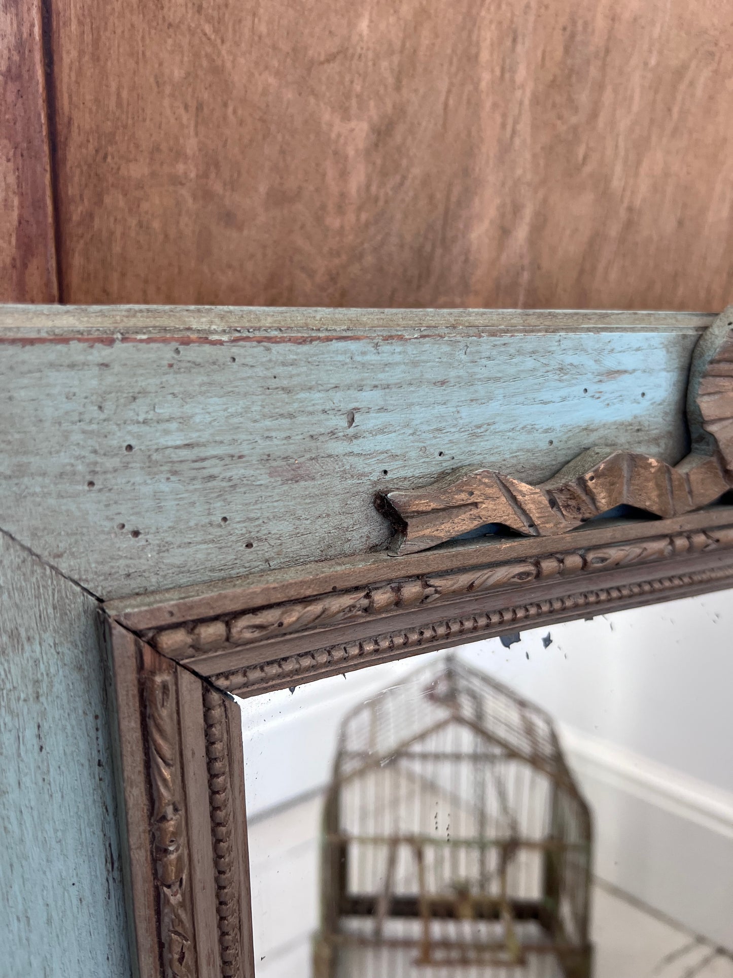 Nicely Distressed French Mirror