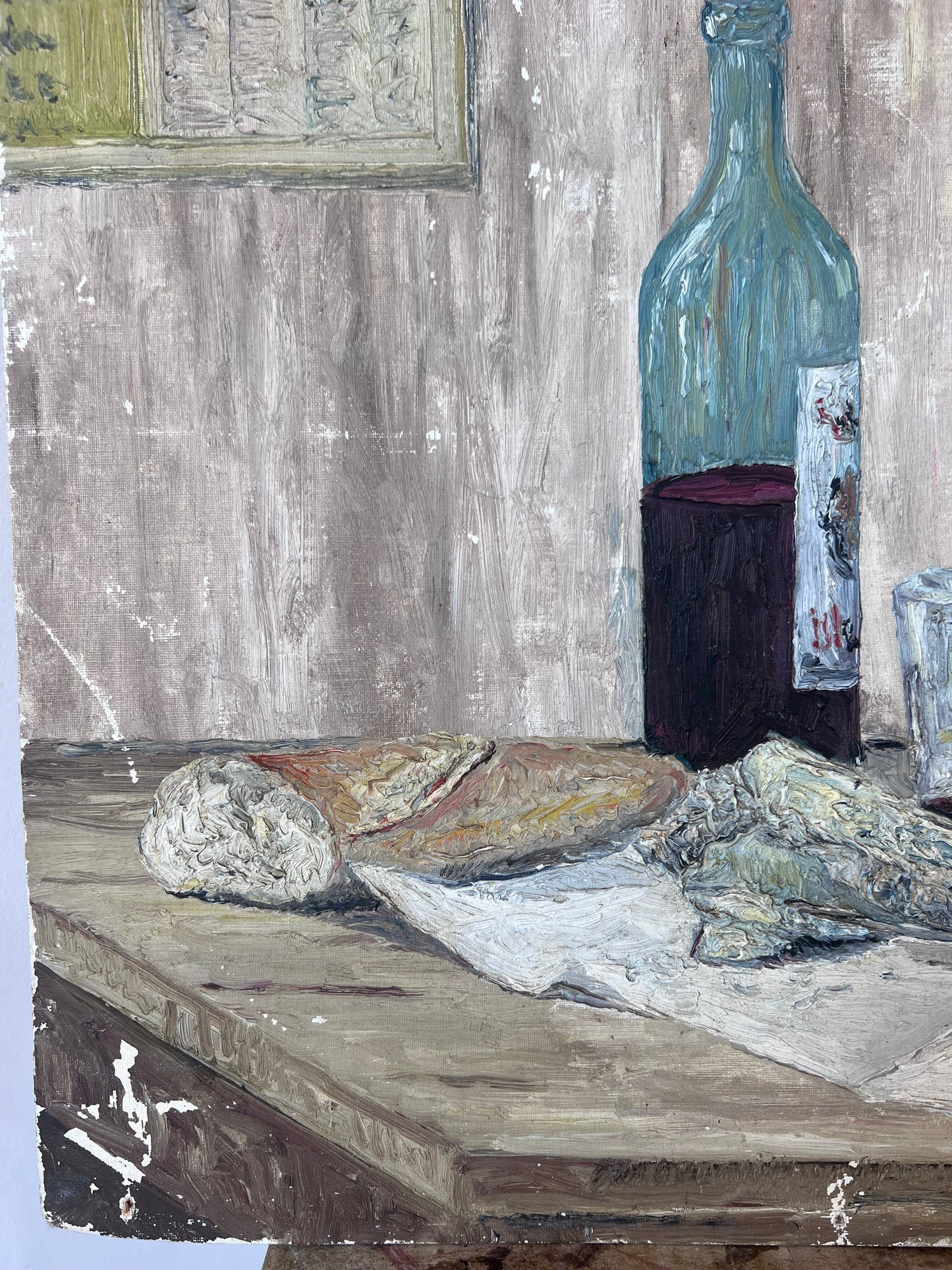 Vintage French Still Life Oil Painting perfect Kitchen Picture