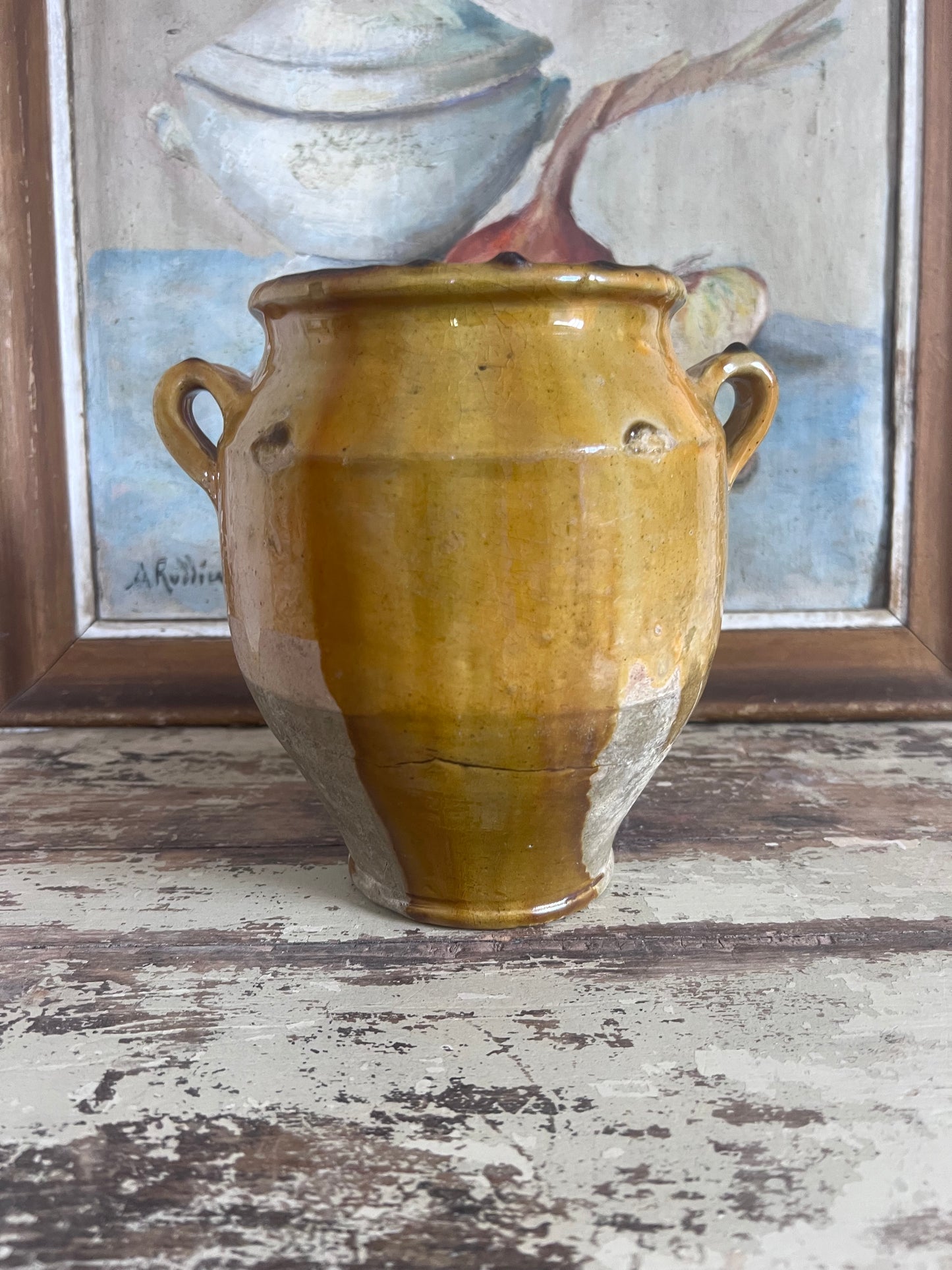 Beautiful Glazed French Confit Pot
