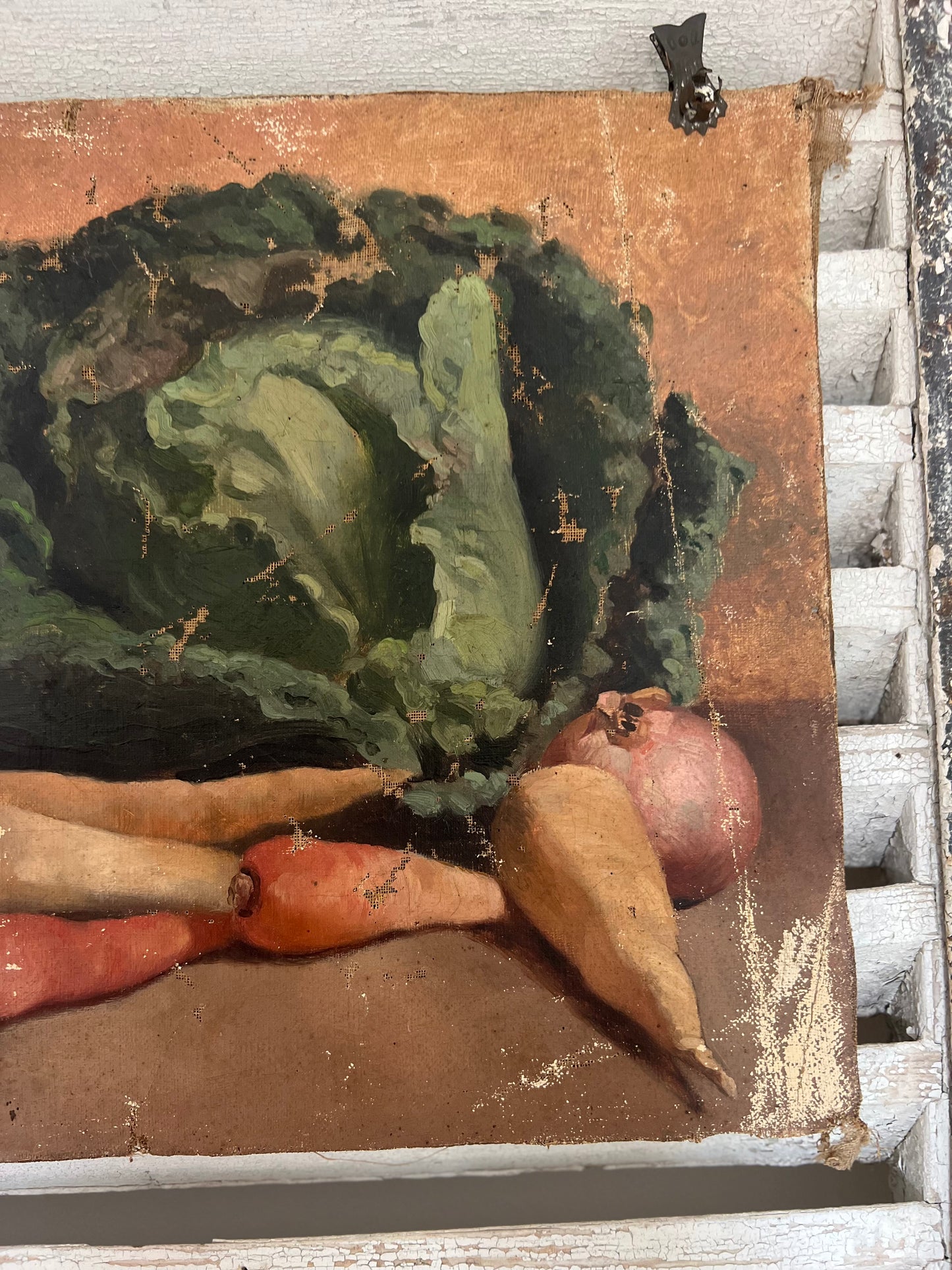 Wonderful French 19th Century Still Life Vegetable Painting
