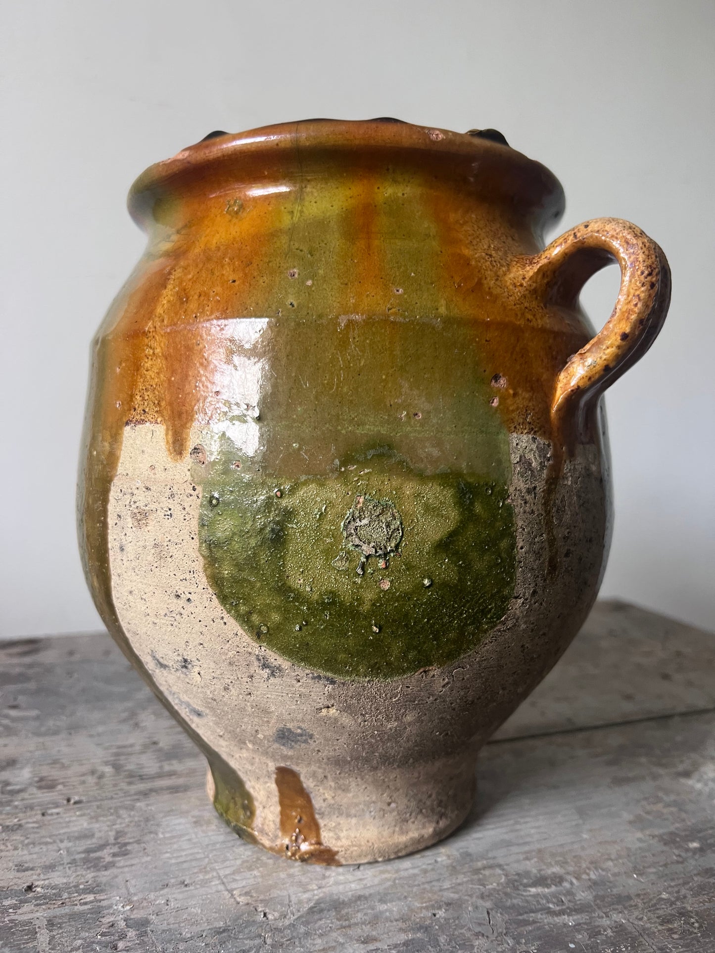 French Antique Confit Pot with one of the best glazes you’ll ever see