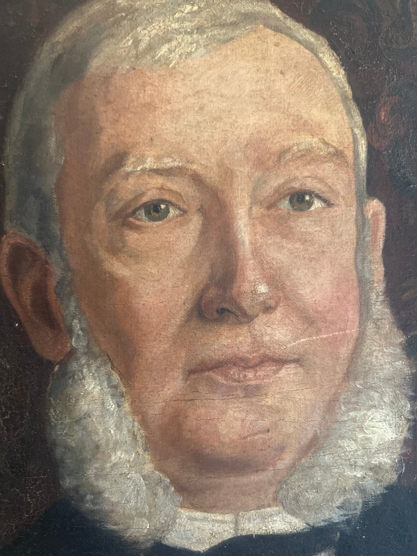 Large 19th Century Male Portrait oil on canvas painting