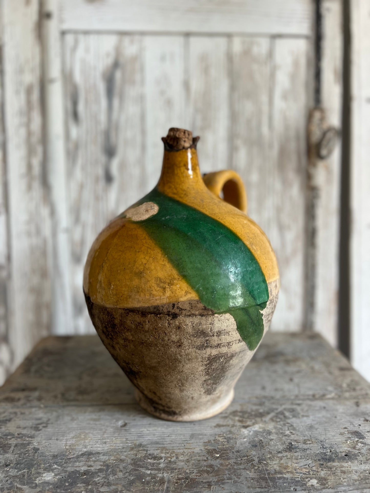 Ultra Rare 19th Century Large Olive Oil Jug Exclusive to Beziers