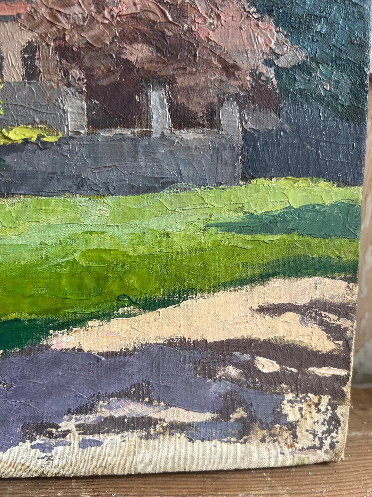 French Impressionist Oil on Canvas Painting